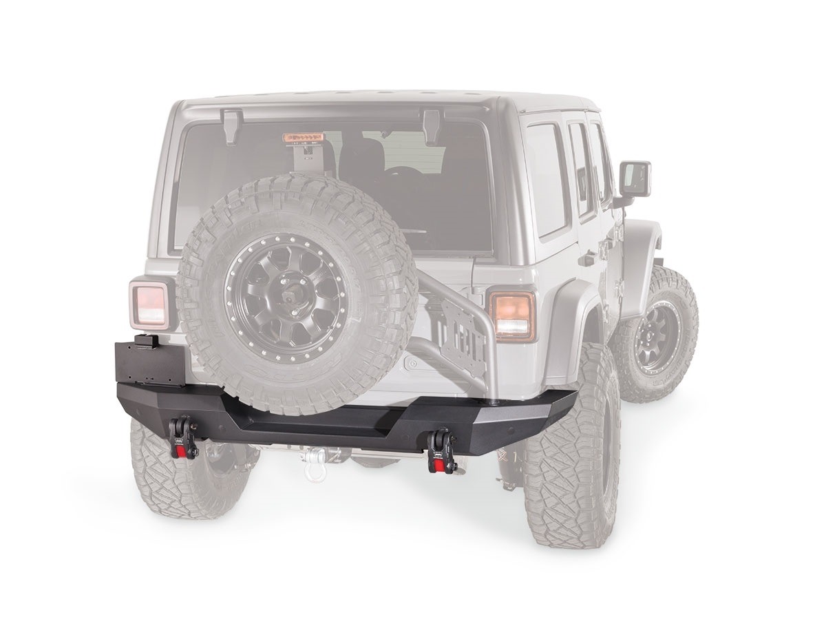 Warn 102410 Elite Rear Bumper Jeep JL Black Powder Coated Steel thumbnail 0