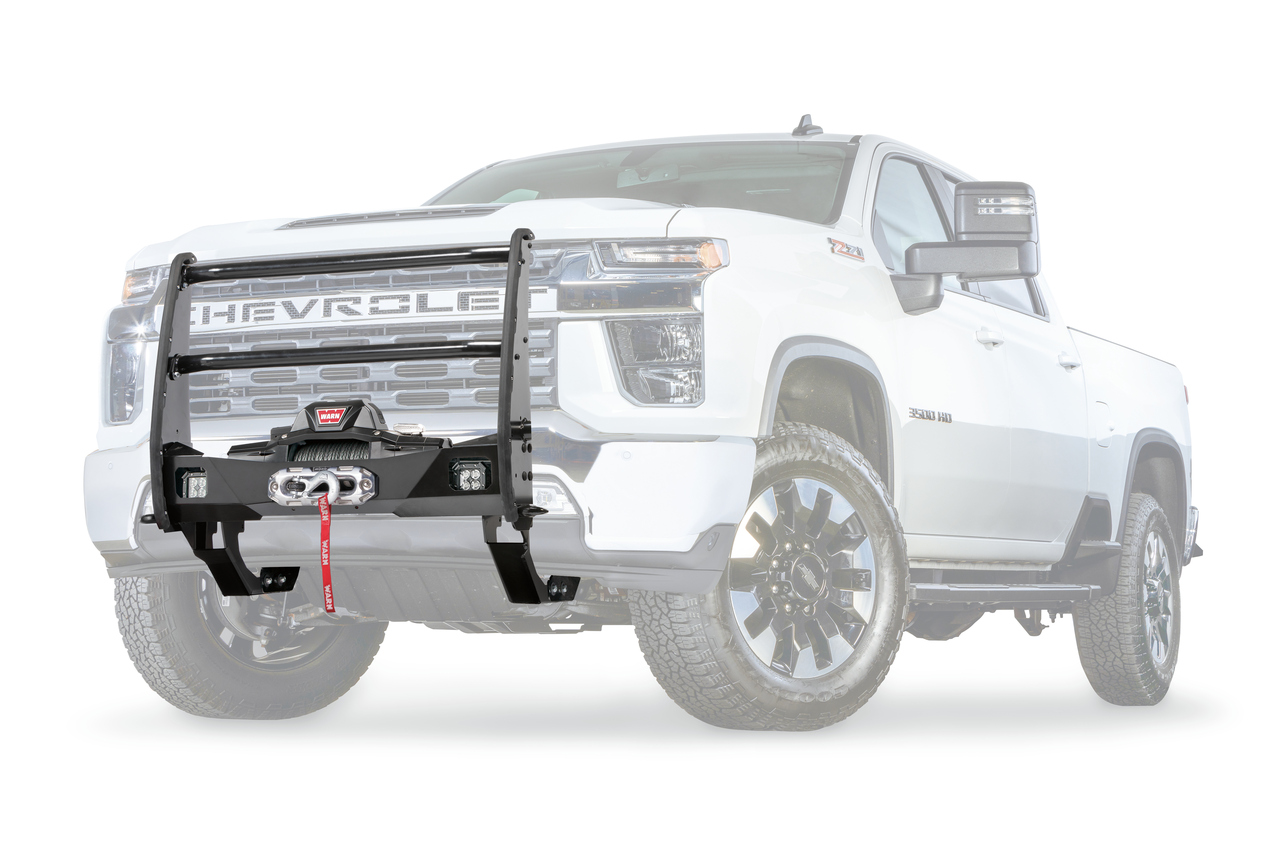 Warn 102957 Grille Guard Kit - Center, Black Steel, Powder Coated thumbnail 1