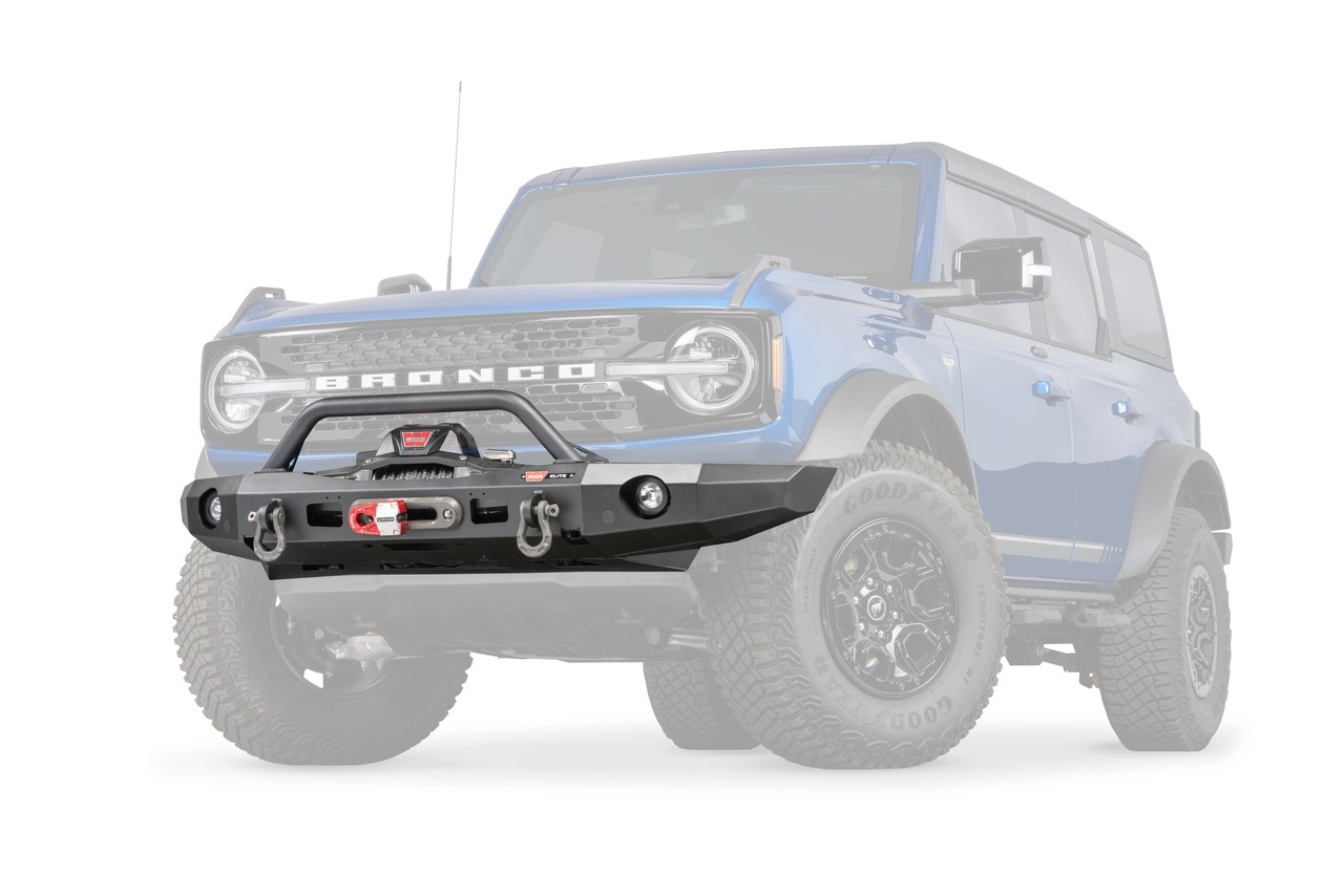 Warn 107856 Elite Series Winch Bumper Black Steel thumbnail 0