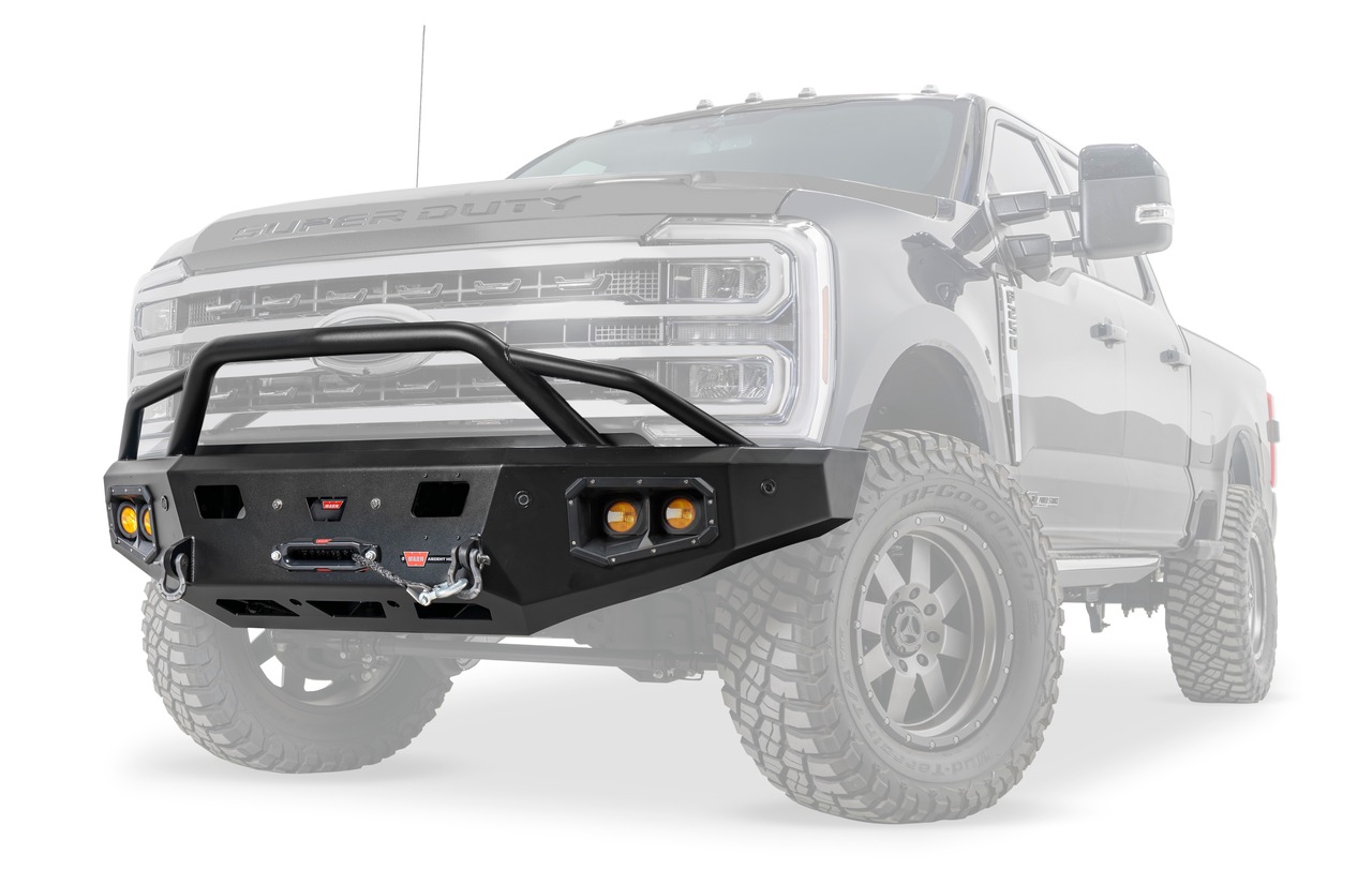 Warn 110631 Ascent HD Winch Bumper Ford Superduty Prerunner Guard Steel Black thumbnail 0