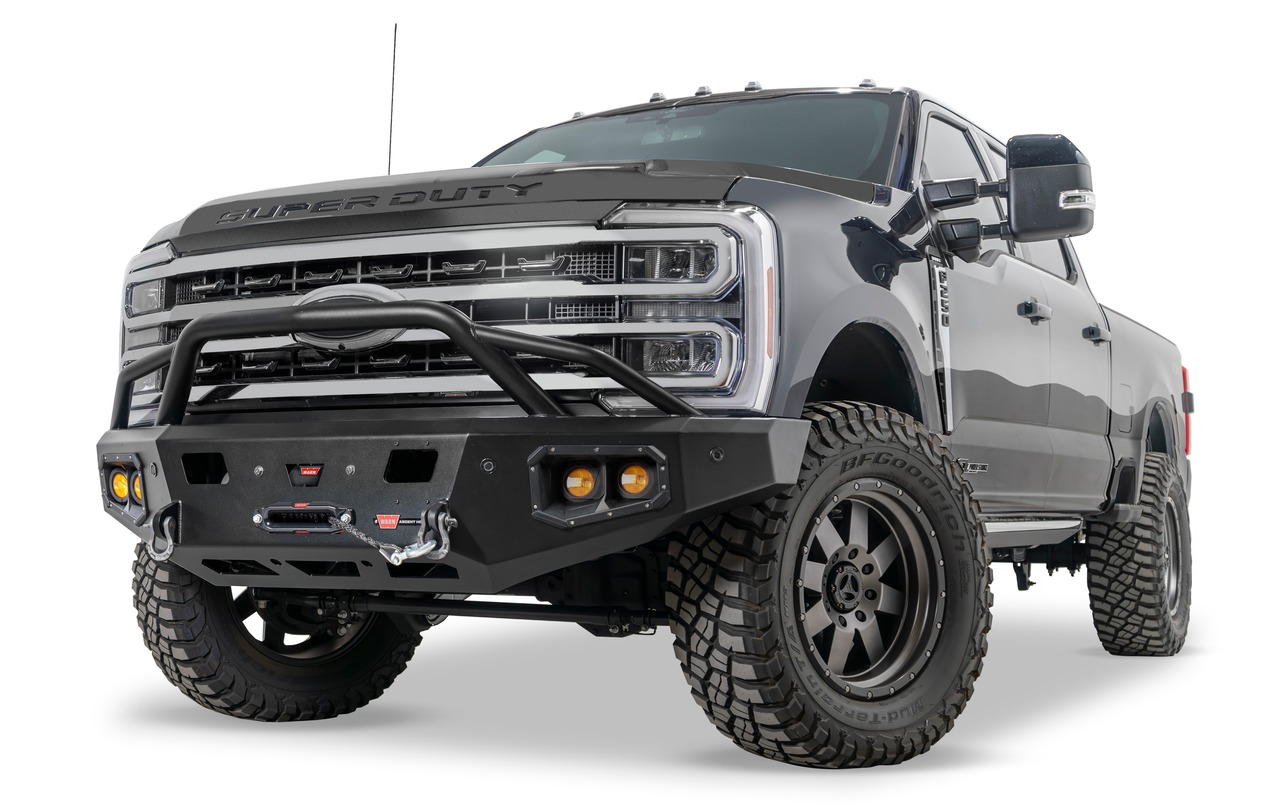 Warn 110631 Ascent HD Winch Bumper Ford Superduty Prerunner Guard Steel Black thumbnail 1