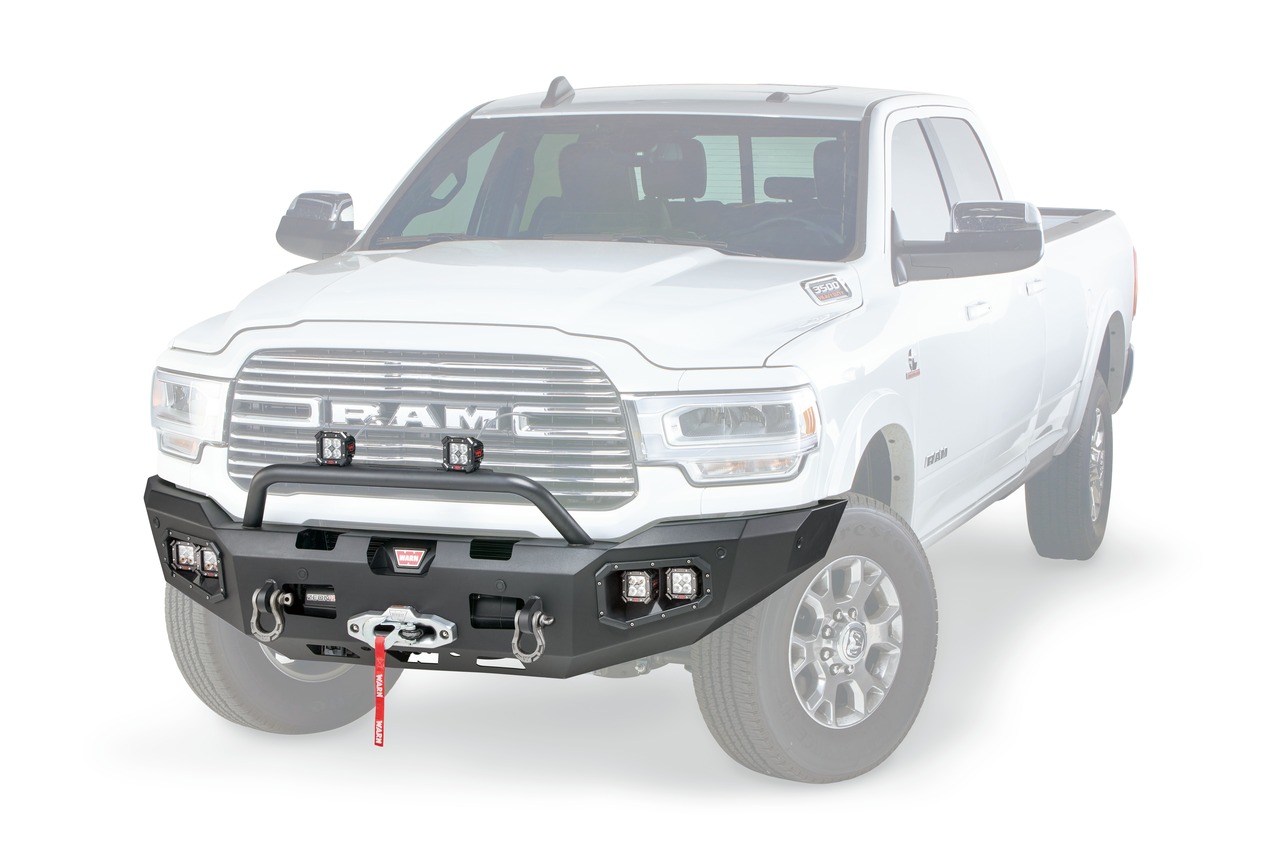 Warn 104256 Ascent Winch Bumper Black Steel RAM HD thumbnail 0
