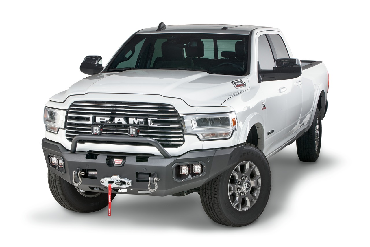 Warn 104256 Ascent Winch Bumper Black Steel RAM HD thumbnail 2