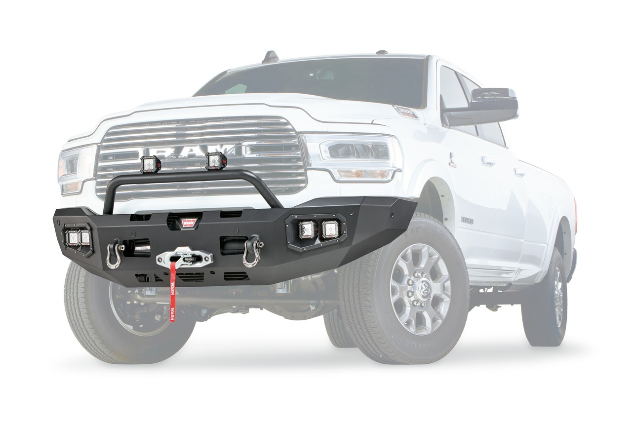 Warn 104256 Ascent Winch Bumper Black Steel RAM HD thumbnail 3