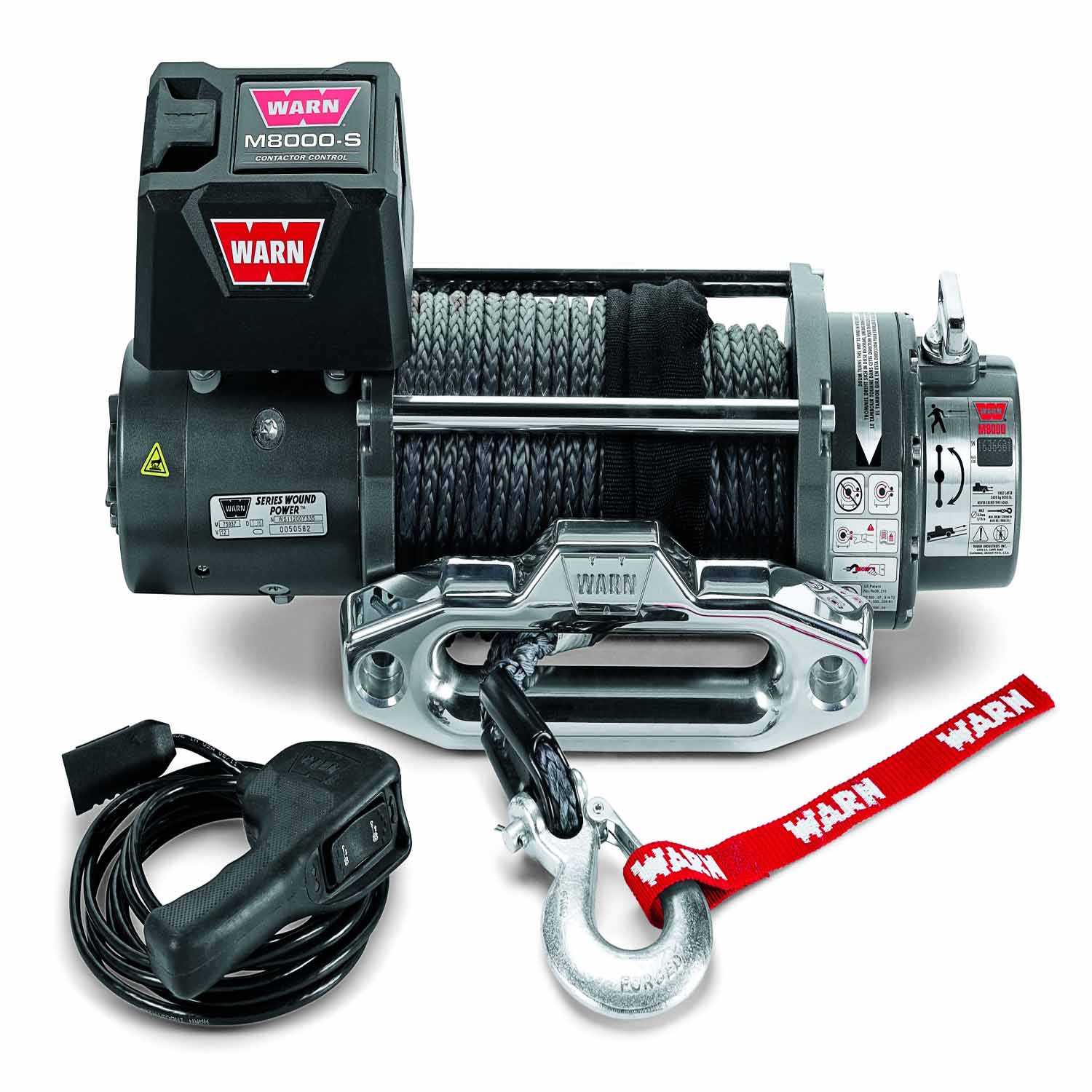 WARN 87800 Winch 8000lb 12V Synthetic Rope Off-Road thumbnail 0