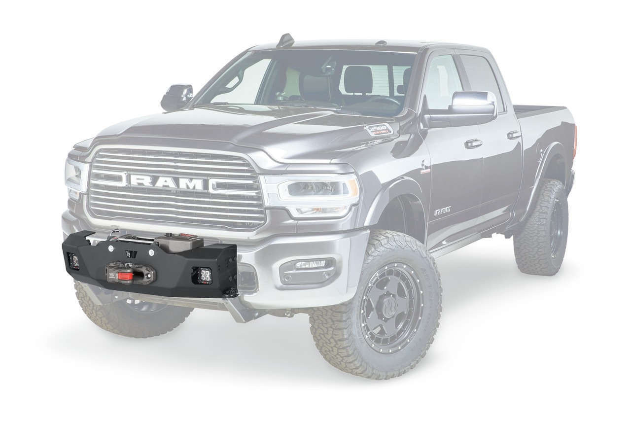 Warn 108004 Winch Mount Bracket Kit - RAM Heavy Duty Black Steel thumbnail 1