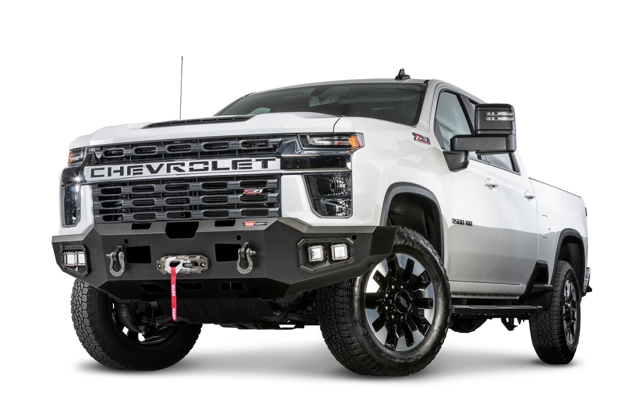 Warn 105969 Ascent Winch Bumper Black Steel Silverado HD thumbnail 0