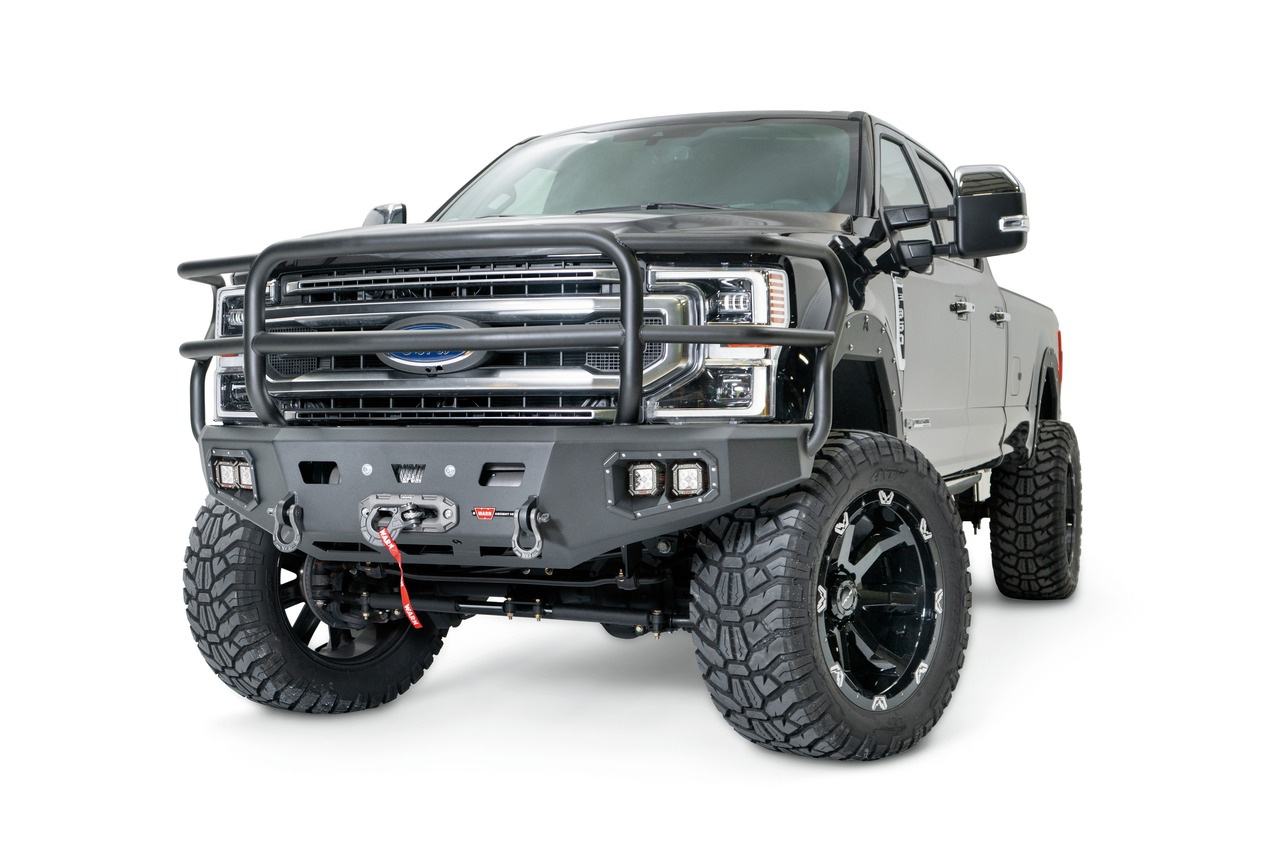 Warn 106914 Ascent HD Winch Bumper Ford F250/F350 Black Steel thumbnail 0