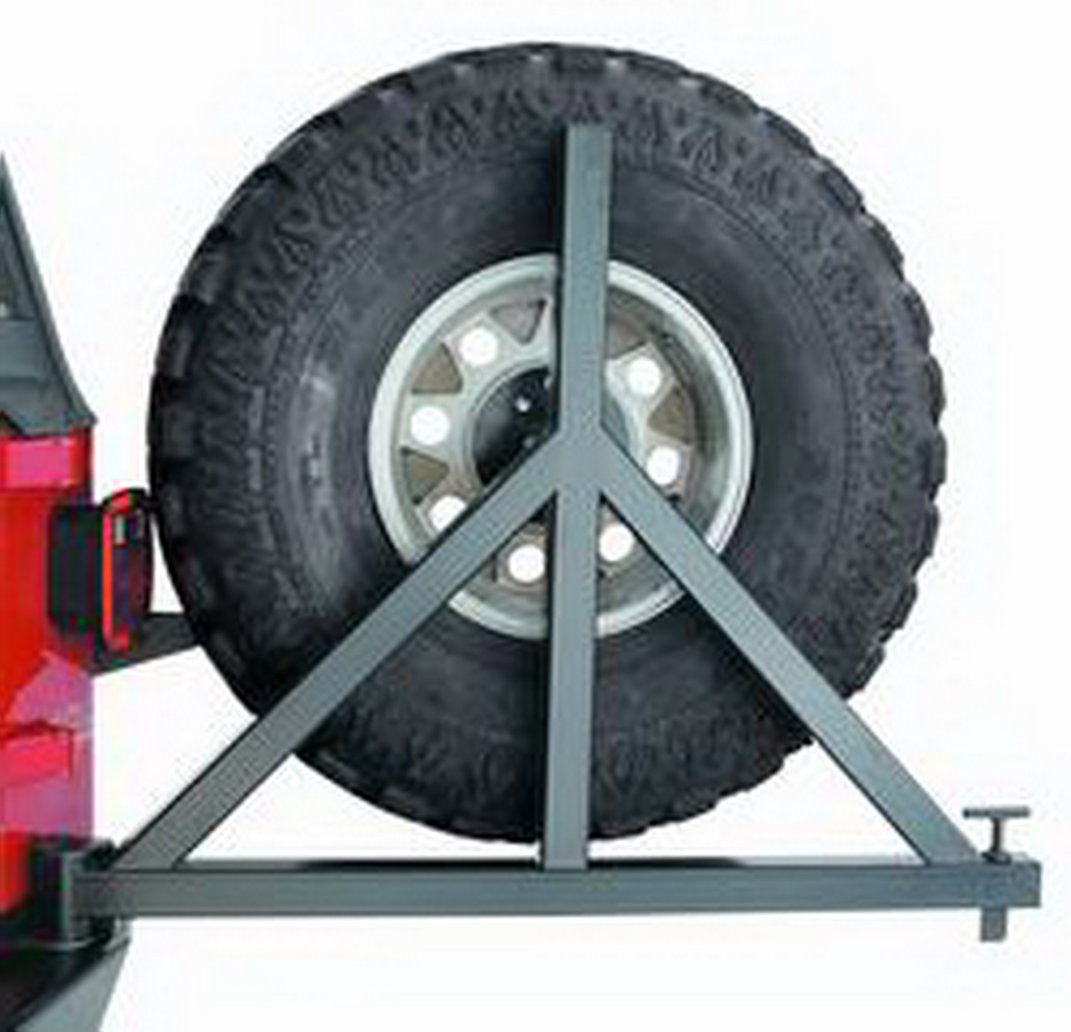 Warn 63253 Spare Tire Carrier for Jeep CJ - Heavy Duty Off-Road Tire Mount thumbnail 2