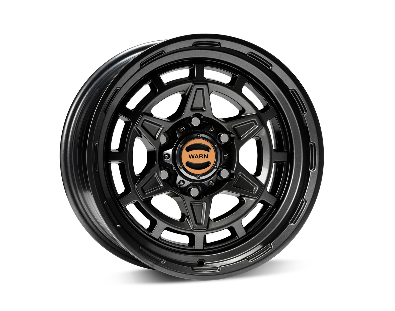 Warn 104487 Diamond Cutter Wheel 17x8.5 Black 6 Lug thumbnail 0