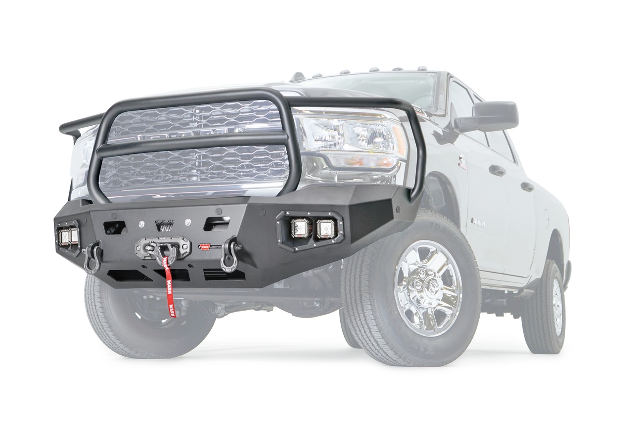Warn 107002 Ascent HD Winch Bumper Ram 2500/3500 Steel Construction thumbnail 1