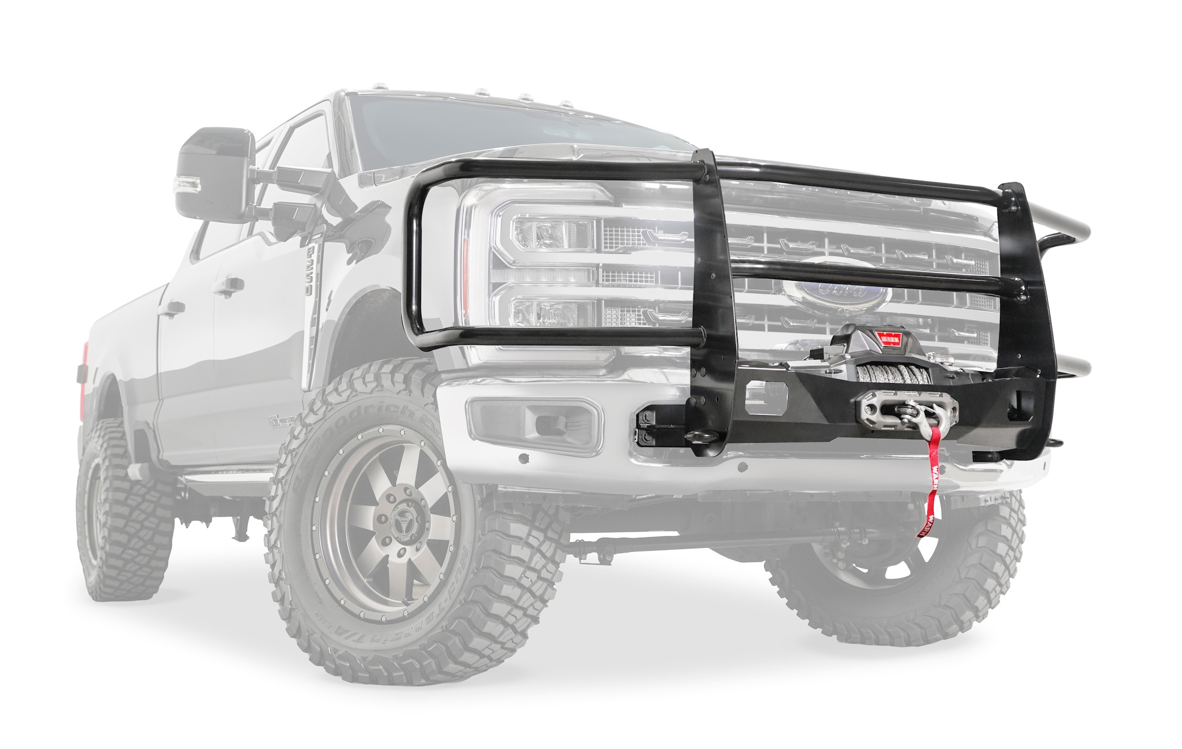 Warn 109580 Grille Guard Kit Ford Super Duty Black Steel thumbnail 0