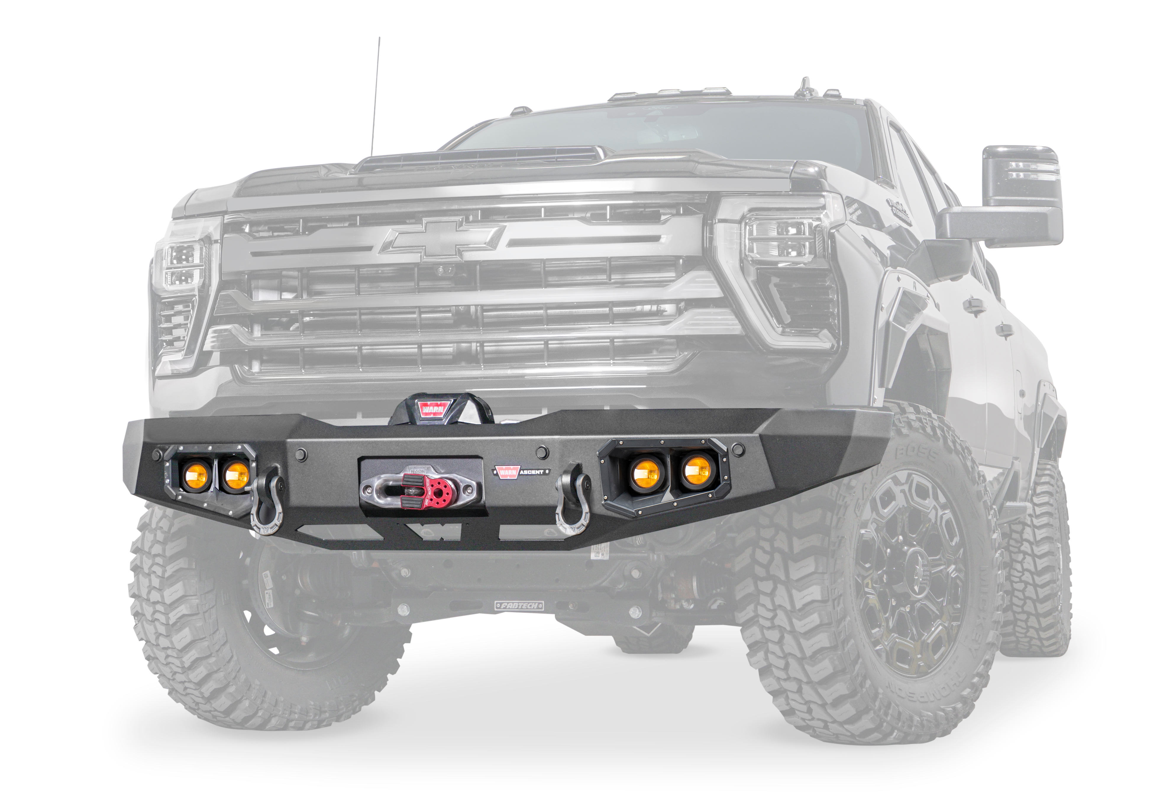 Warn 110916 Ascent Winch Bumper Silverado HD Black Steel thumbnail 0