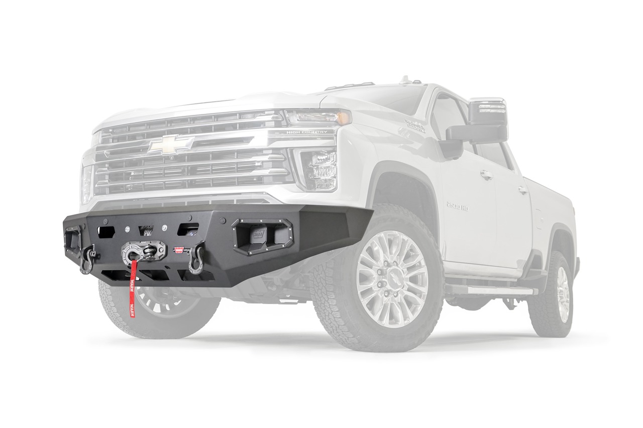 Warn 107004 Ascent HD Winch Bumper Chevy 2500/3500 - Black Powder Coated Steel thumbnail 1