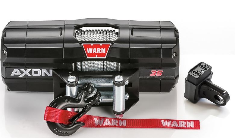 WARN 101135 Axon 35 Winch 3500lb 12V Steel Rope thumbnail 0