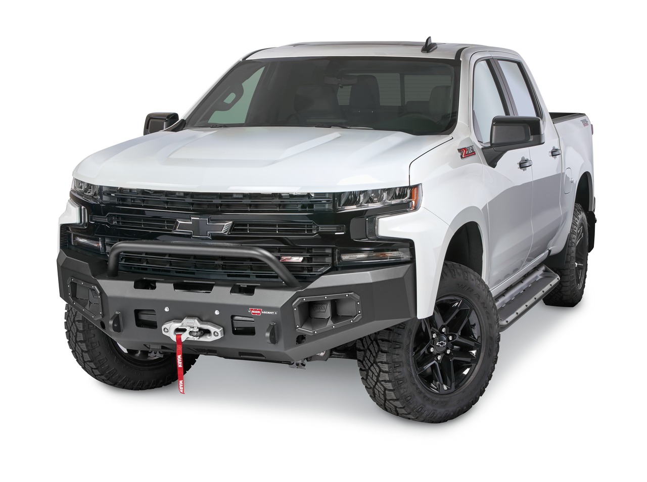 Warn 105785 Ascent Winch Bumper Silverado 1500 Black Steel thumbnail 0