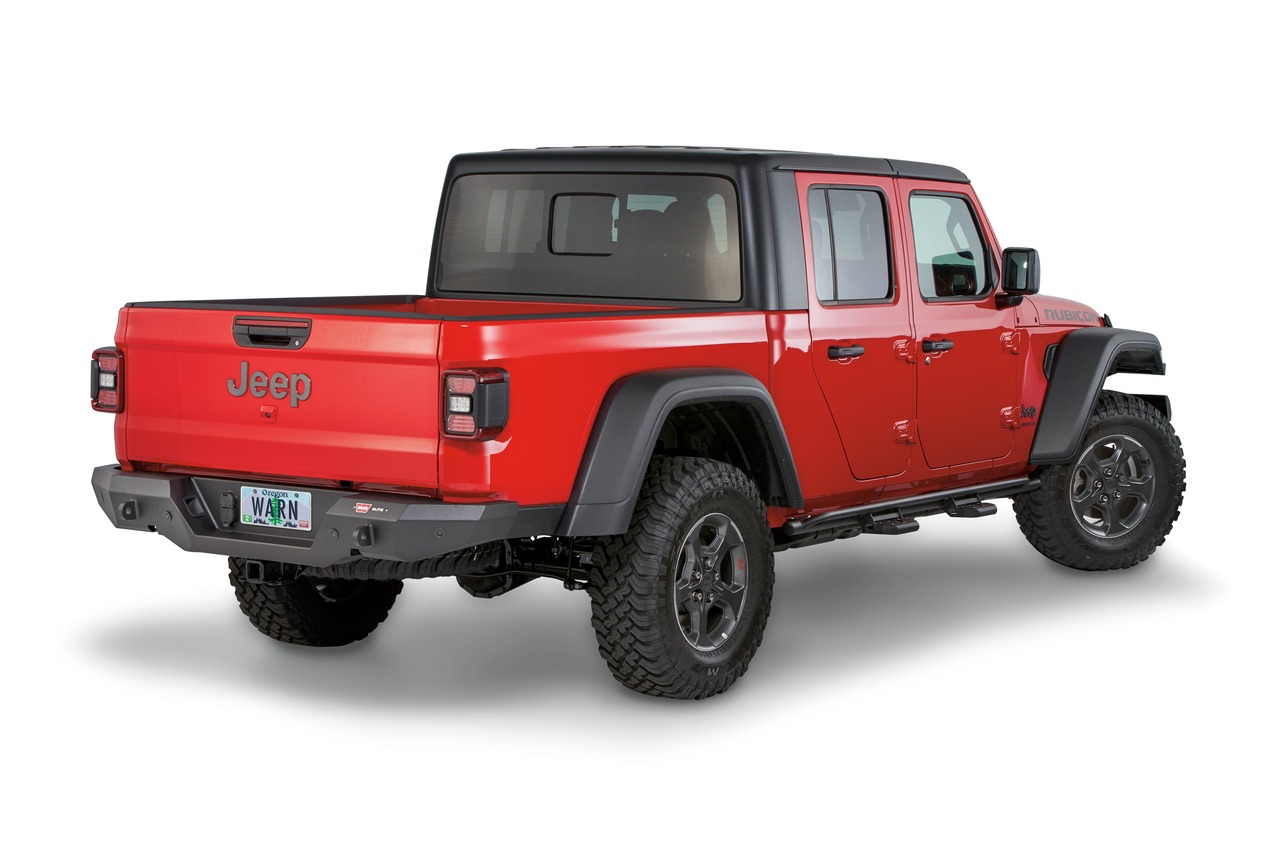Warn 106300 Elite Rear Bumper Jeep JT Black Powder Coated Steel thumbnail 1