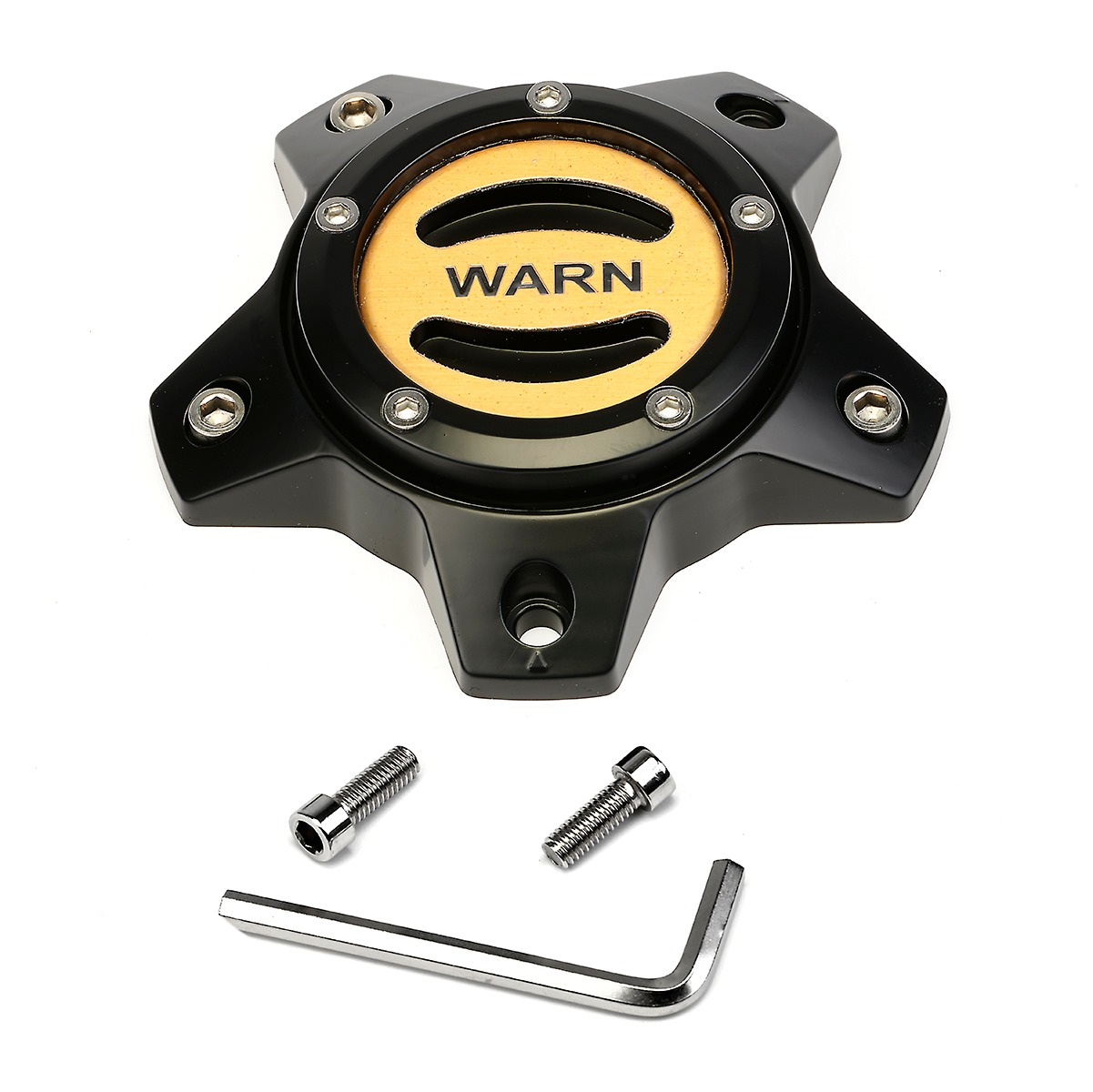 Warn 106681 Wheel Center Cap Black/Gold 5 Lug Replacement thumbnail 0
