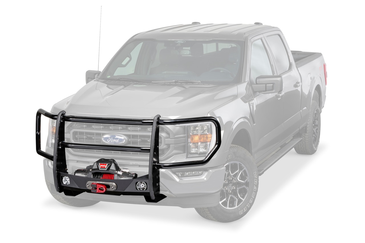 Warn 107685 Grille Guard Kit Ford F150 Black Steel thumbnail 1