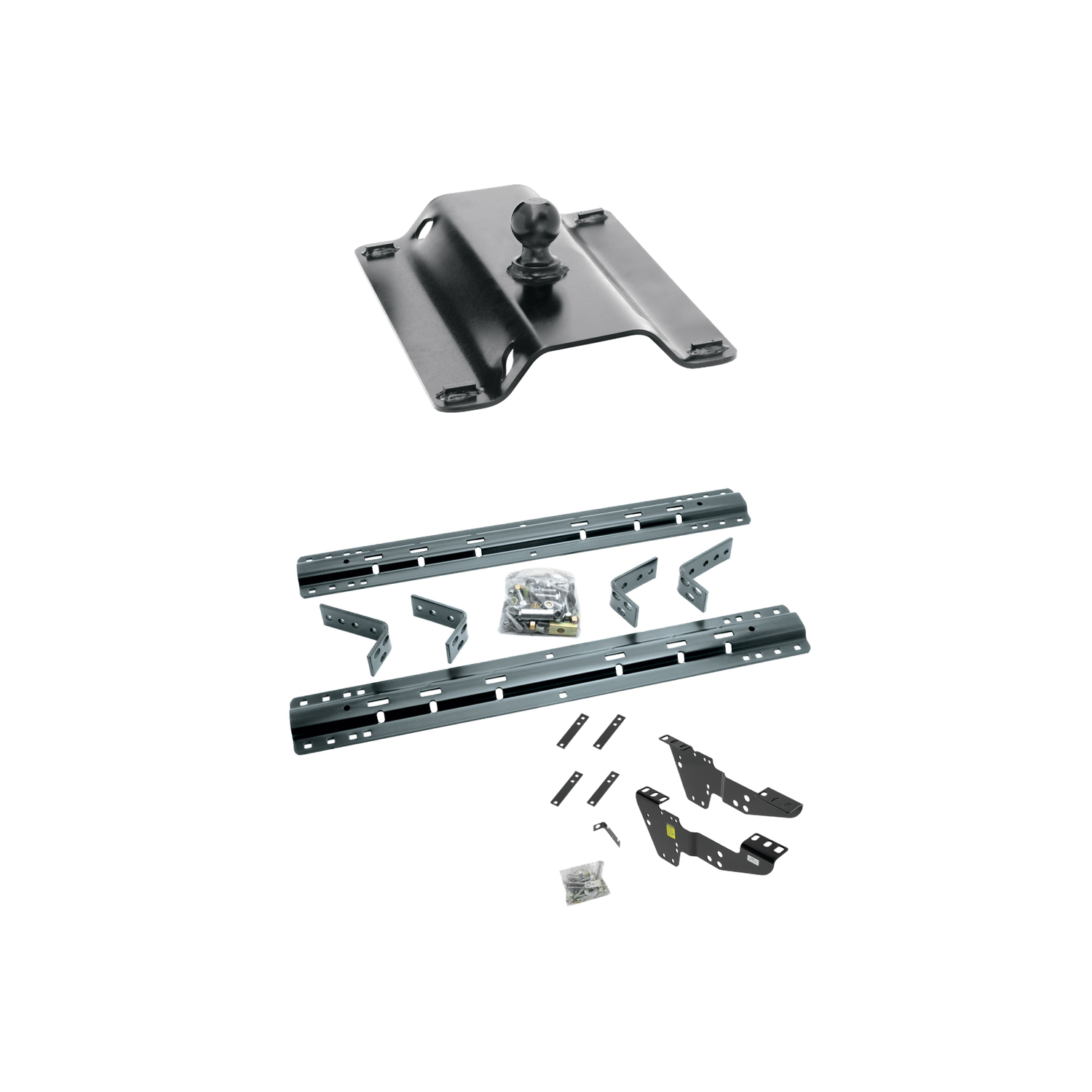 2003-2006 Chevrolet Silverado 3500  Reese 25K Fifth Wheel Gooseneck Plate w/ Universal Rail Kit & Custom Fit Brackets thumbnail 0