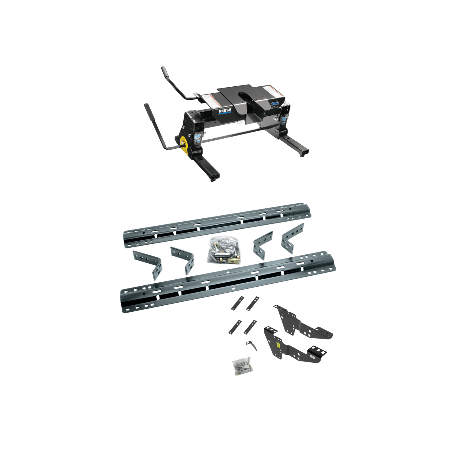 2007-2007 GMC Sierra 2500 HD (Classic) Reese 16K Slider Fifth Wheel, Dual Jaw, Complete System, Square Tube Slider (Includes Rails & Custom Fit Brackets) thumbnail 0