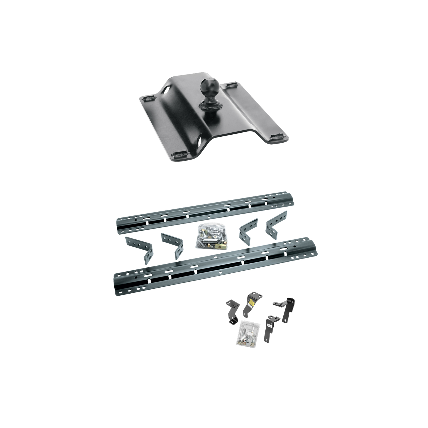 2003-2009 Dodge Ram 2500  Reese 25K Fifth Wheel Gooseneck Plate w/ Universal Rail Kit & Custom Fit Brackets thumbnail 0