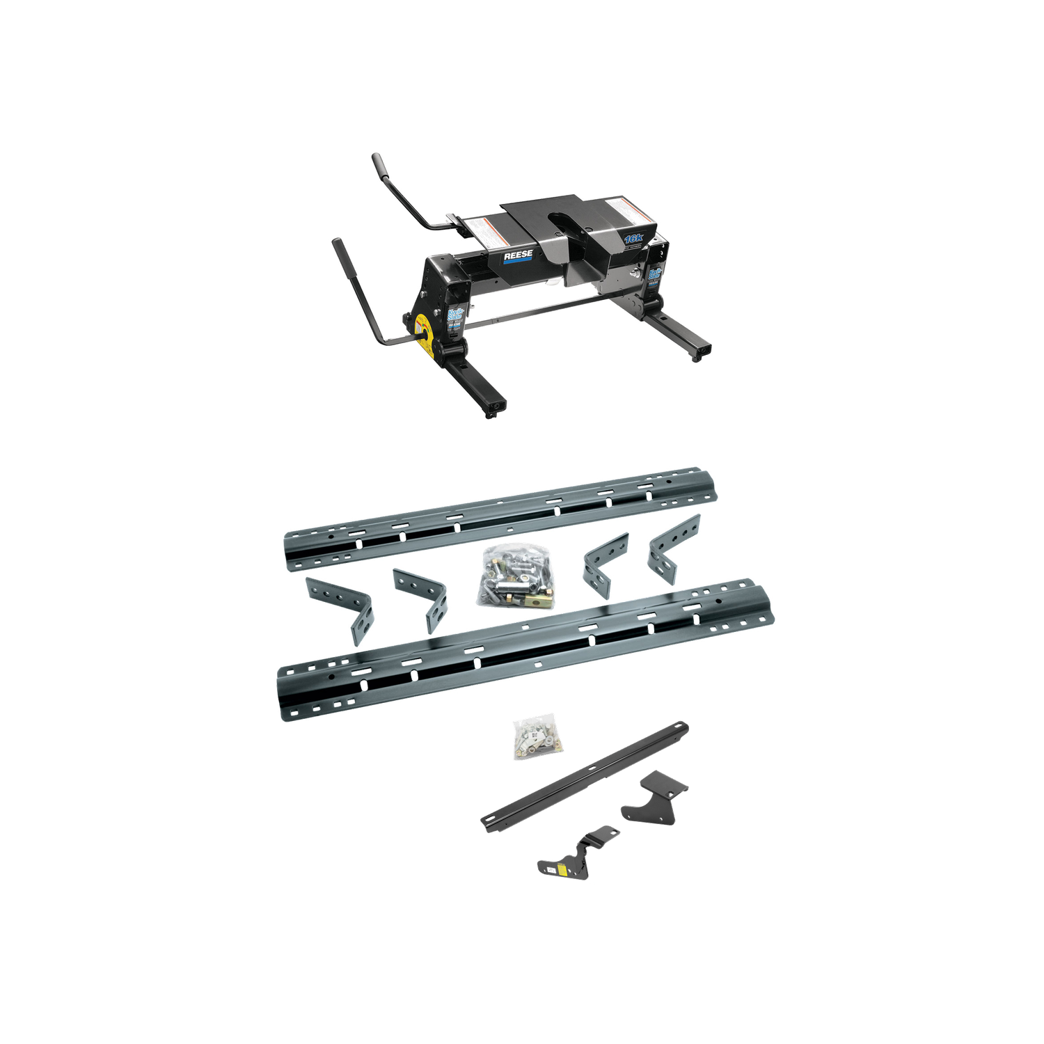 2011-2012 RAM 1500  Reese 16K Slider Fifth Wheel, Dual Jaw, Complete System, Square Tube Slider (Includes Rails & Custom Fit Brackets) thumbnail 0