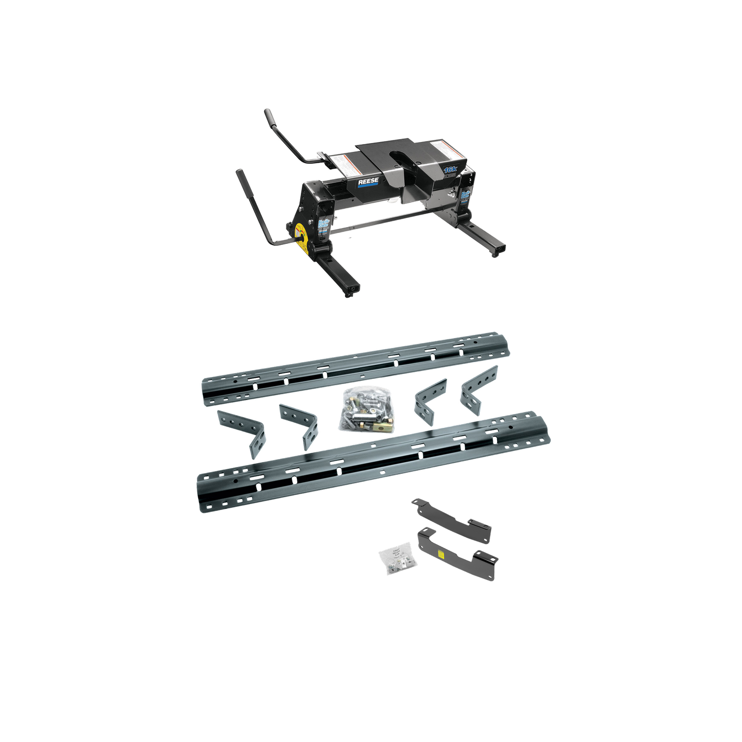 2009-2014 Ford F-150  Reese 16K Slider Fifth Wheel, Dual Jaw, Complete System, Square Tube Slider (Includes Rails & Custom Fit Brackets) thumbnail 0