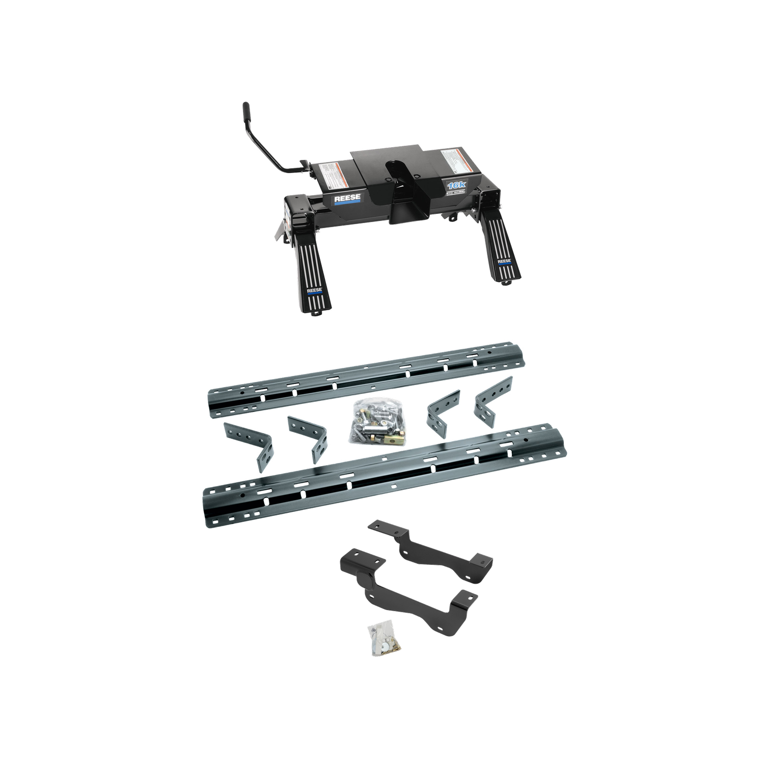 2015-2020 Ford F-150 Except Raptor Reese 16K Fifth Wheel, Dual Jaw, Complete System (Includes Rails & Custom Fit Brackets) thumbnail 0