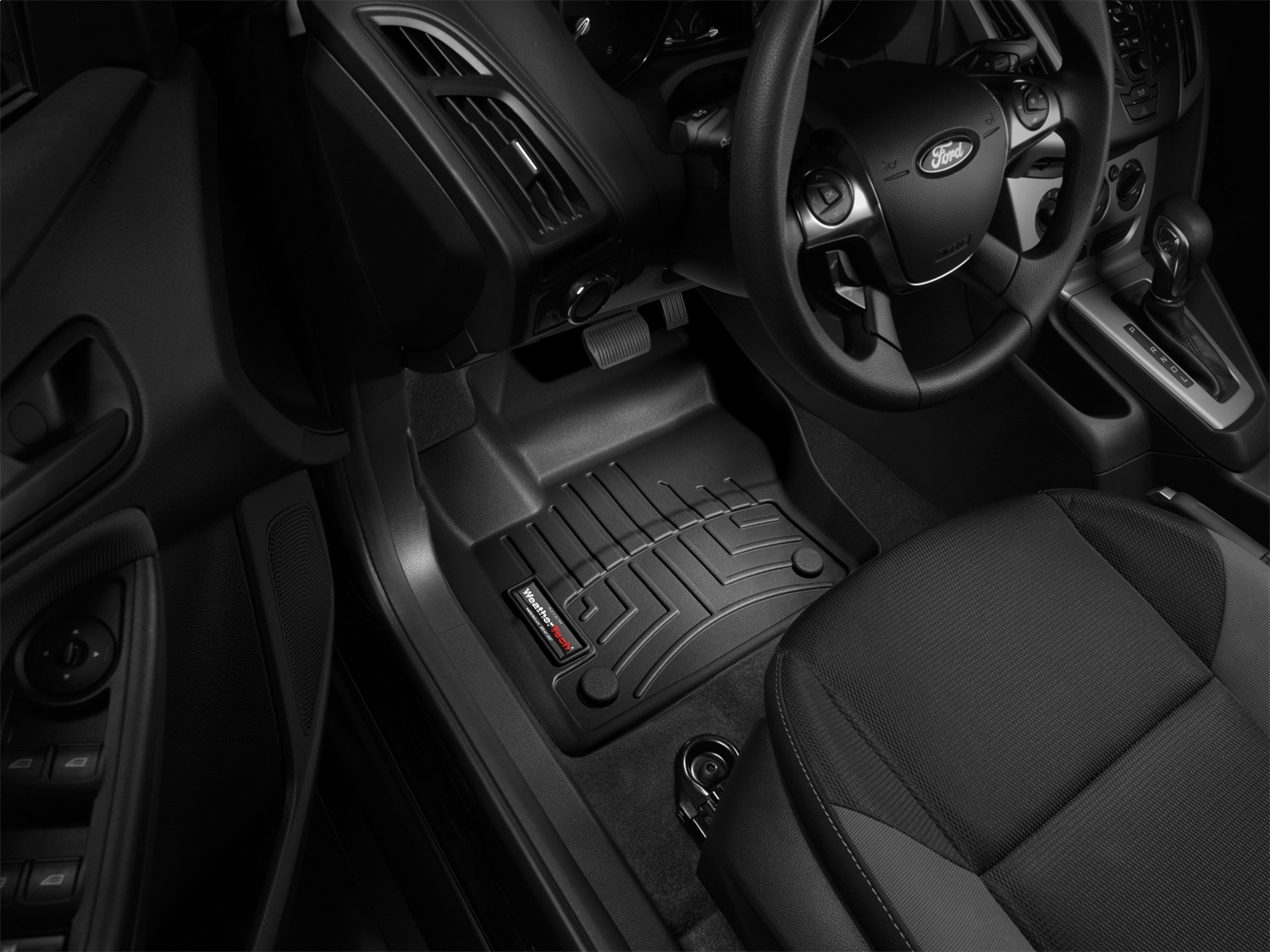 WeatherTech FloorLinerTM DigitalFit; Black; Front 446461 thumbnail 1