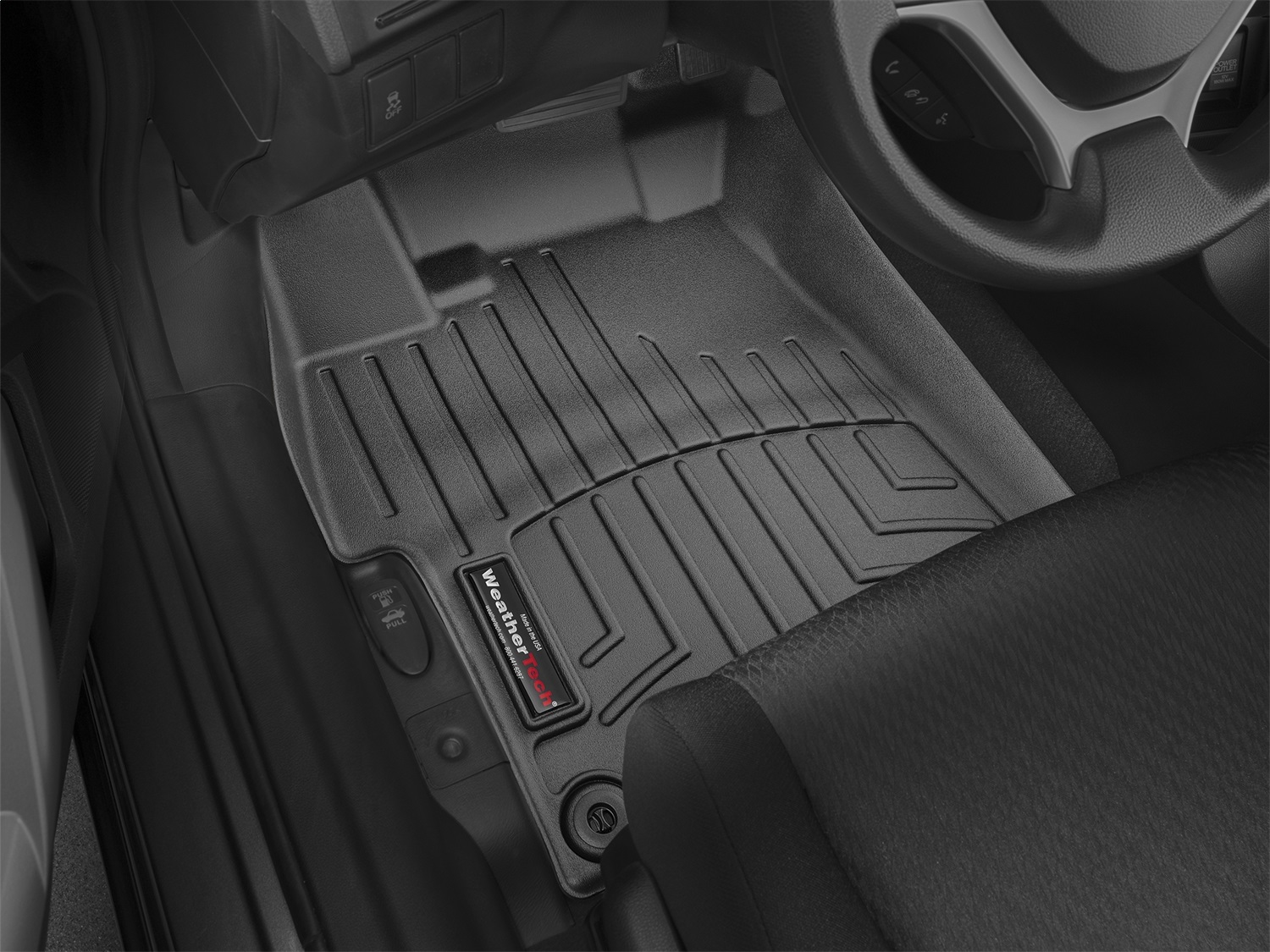 WeatherTech FloorLinerTM DigitalFit; Black; Front 446521 thumbnail 1