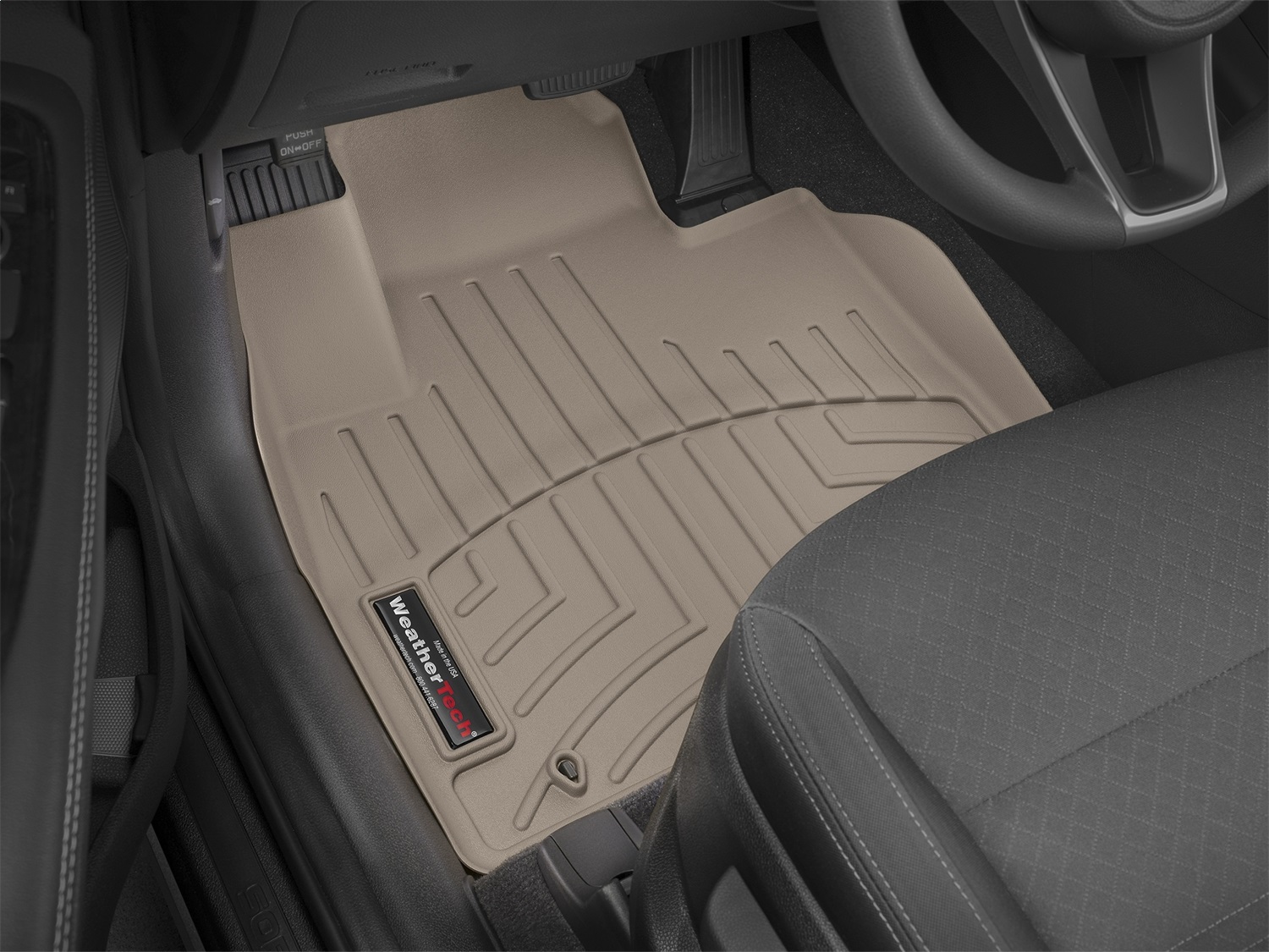 WeatherTech FloorLinerTM DigitalFit; Tan; Front 457701 thumbnail 1