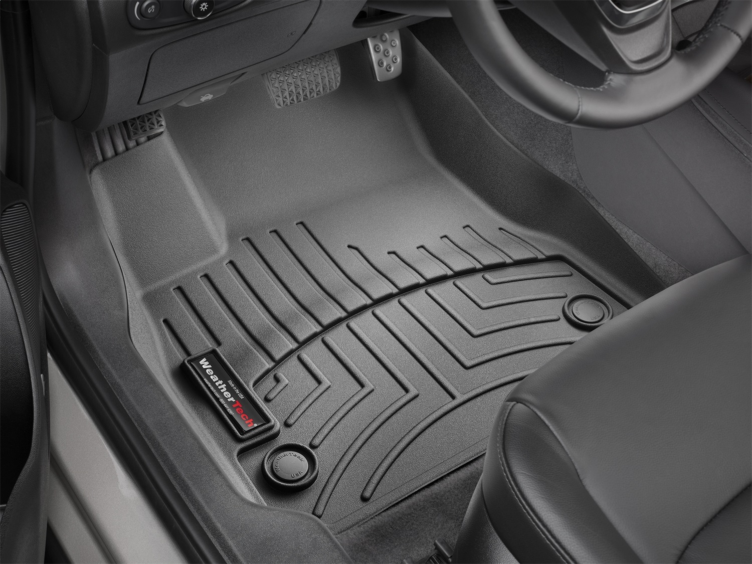 WeatherTech FloorLinerTM DigitalFit; Black; Front 449031 thumbnail 1