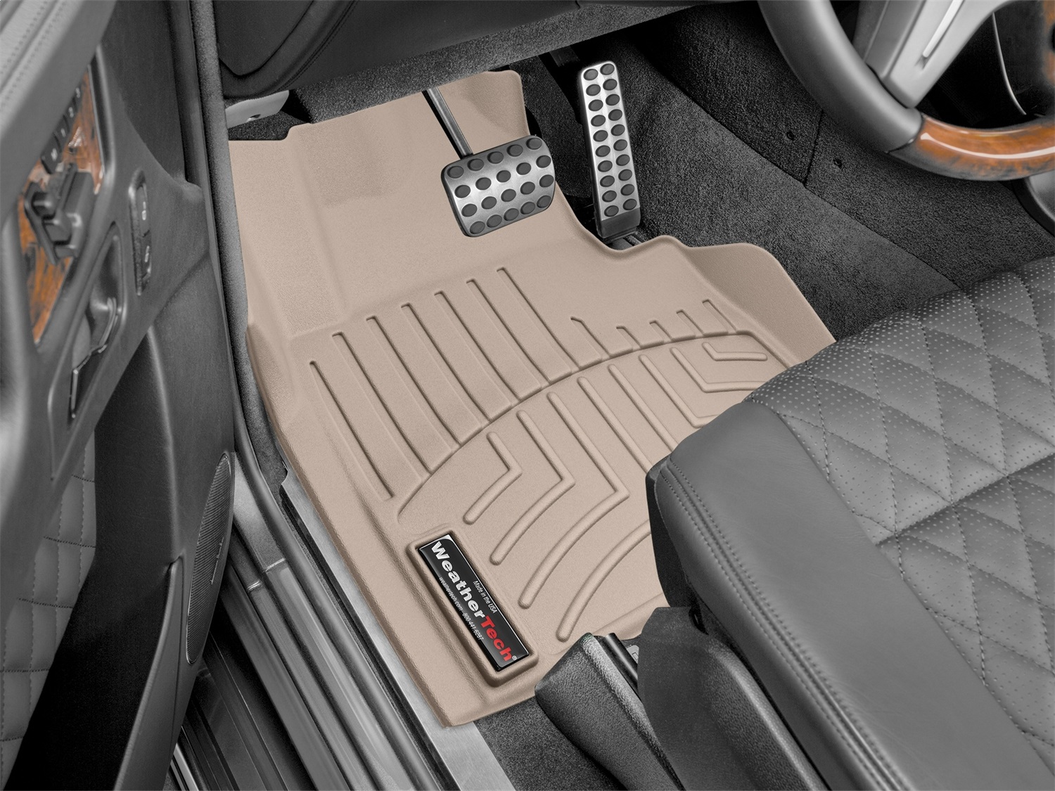 WeatherTech FloorLinerTM DigitalFit; Tan; Front 454941 thumbnail 1