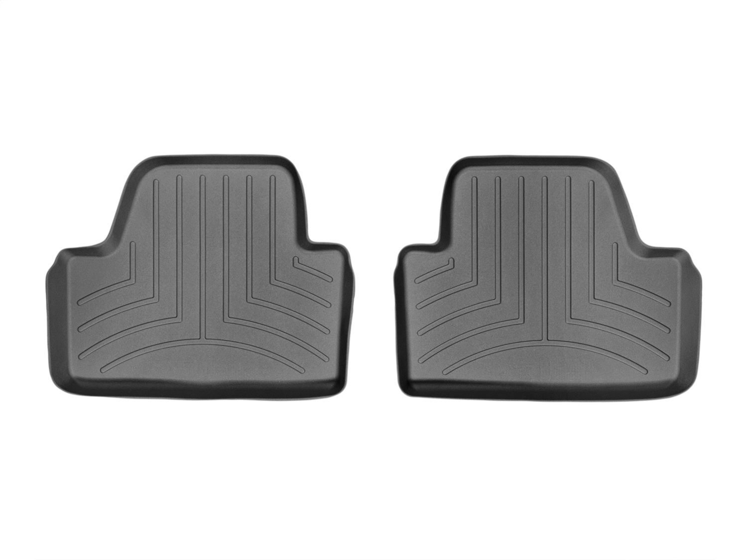 WeatherTech FloorLinerTM DigitalFit; Black; Rear; 2 Pieces 445603 thumbnail 0