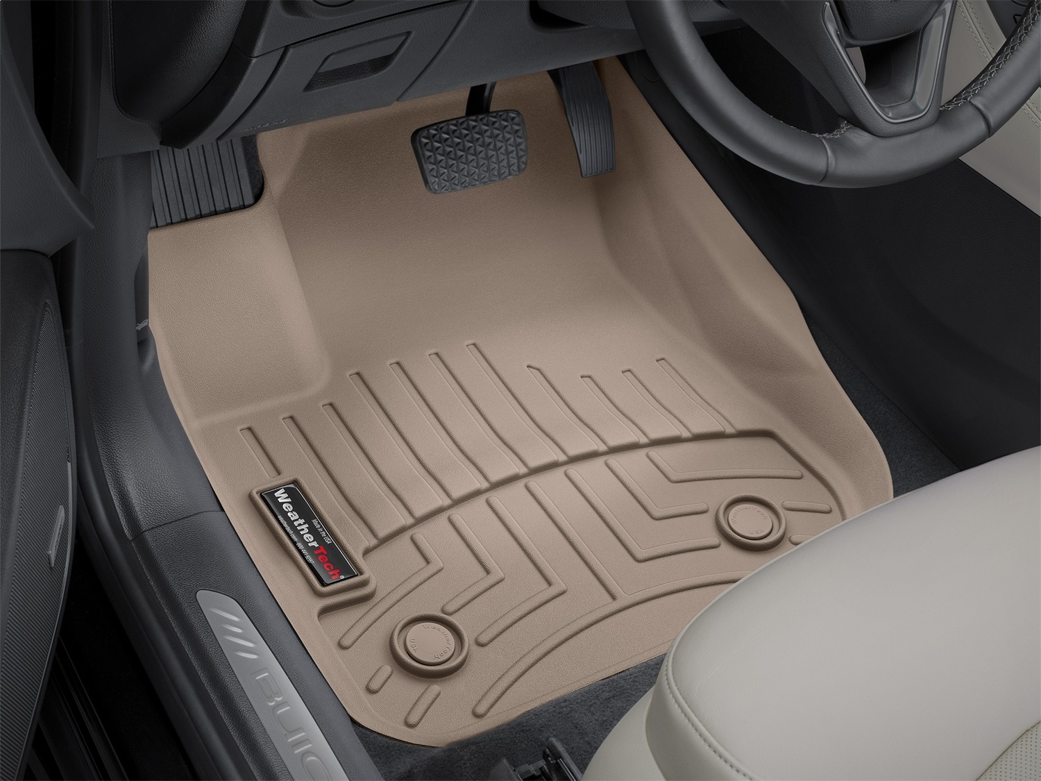 WeatherTech FloorLinerTM DigitalFit; Tan; Front 459641 thumbnail 1