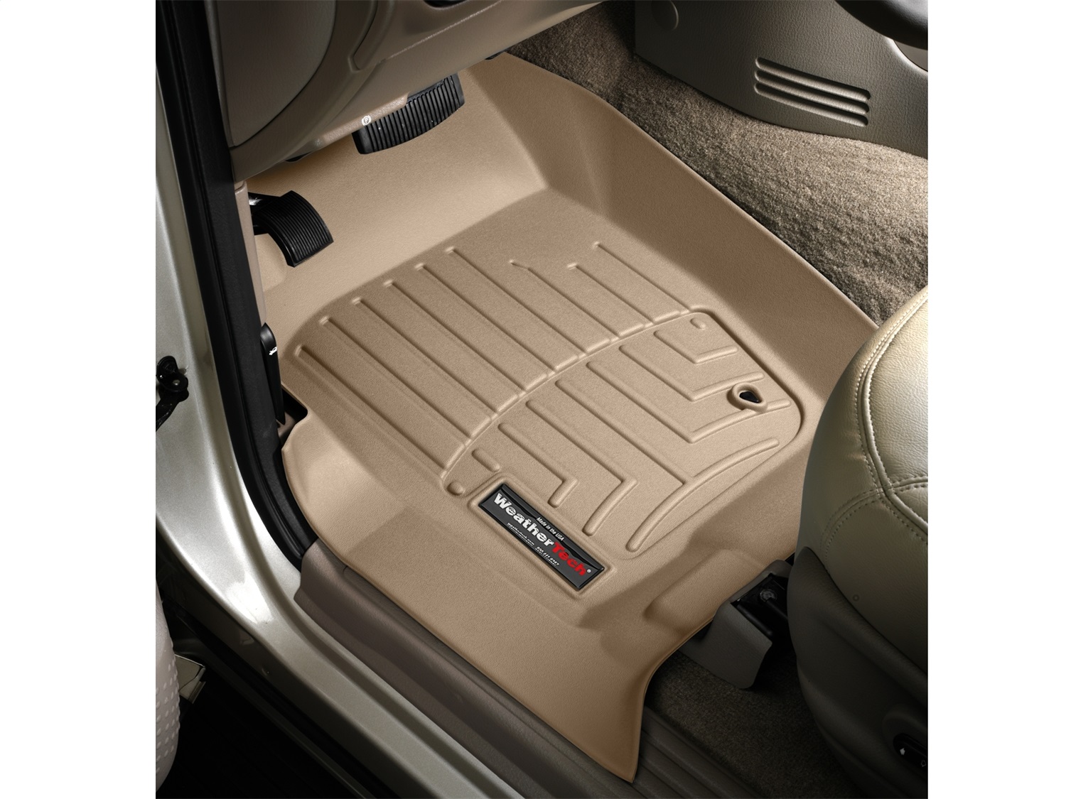 WeatherTech FloorLinerTM DigitalFit; Tan; Front 450061 thumbnail 0