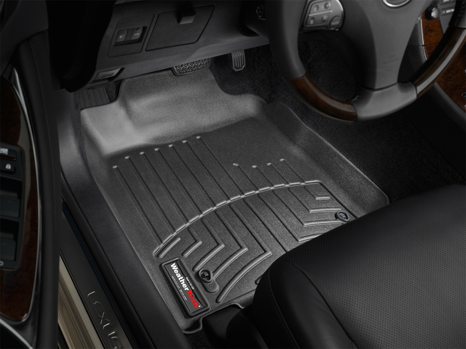 WeatherTech FloorLinerTM DigitalFit; Black; Front 441431 thumbnail 1