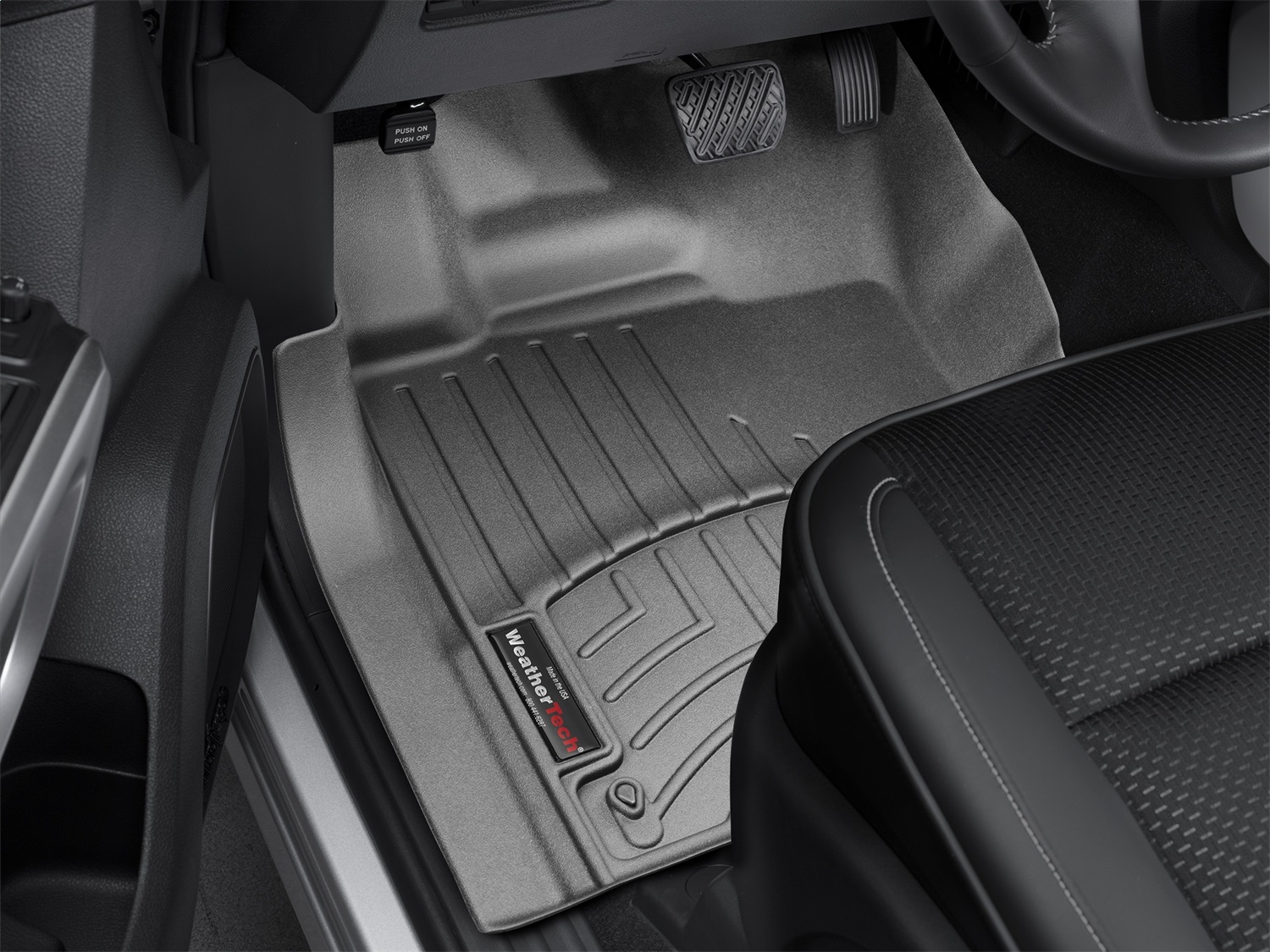 WeatherTech FloorLinerTM DigitalFit; Black; Front 449081 thumbnail 1
