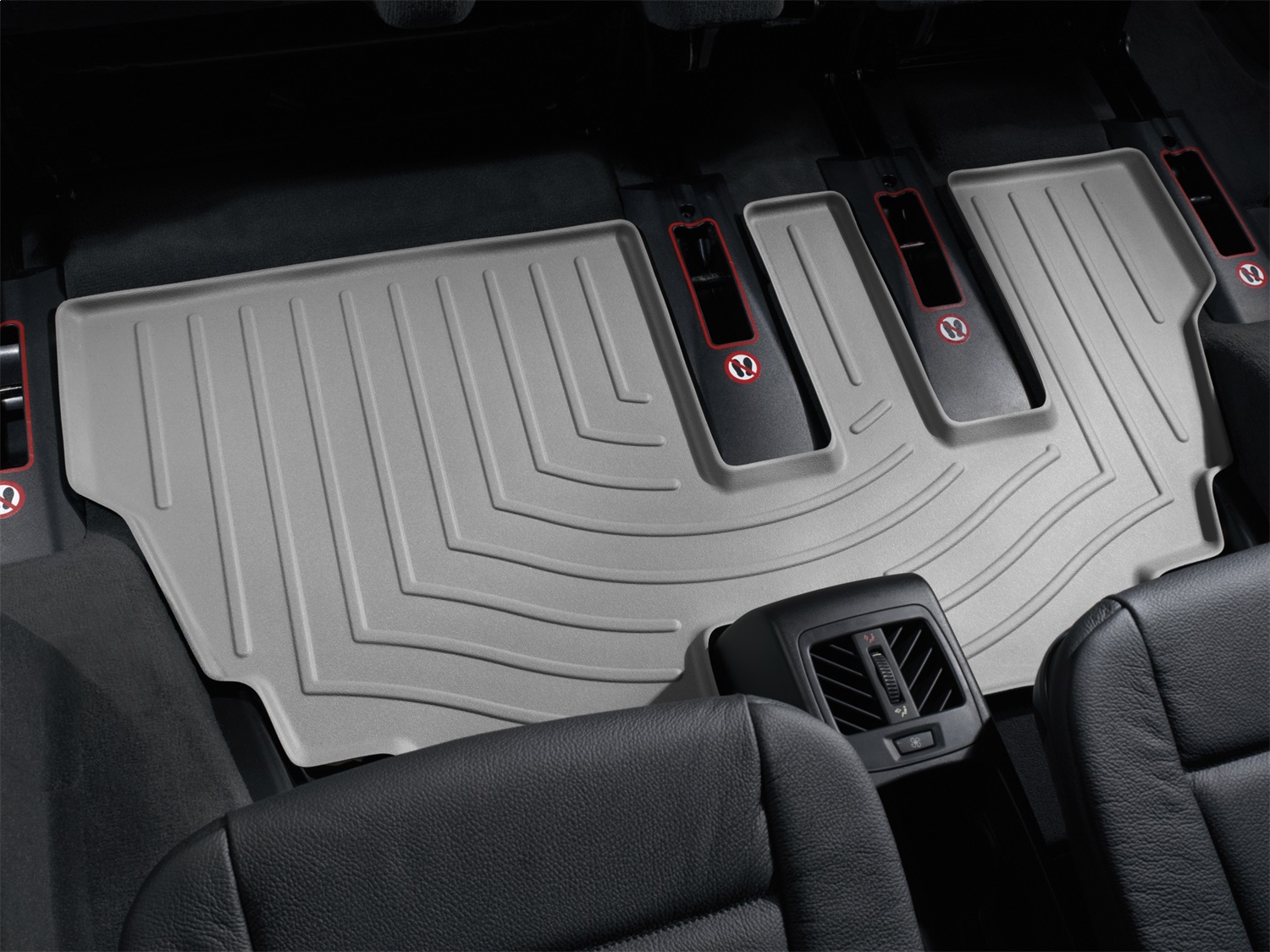 WeatherTech FloorLinerTM DigitalFit; Gray; Third Row 460953 thumbnail 1