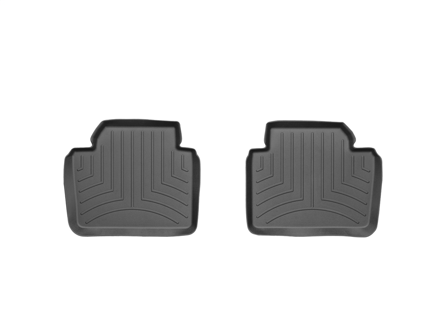 WeatherTech FloorLinerTM DigitalFit; Black; Rear; 2 Pieces 444102 thumbnail 0