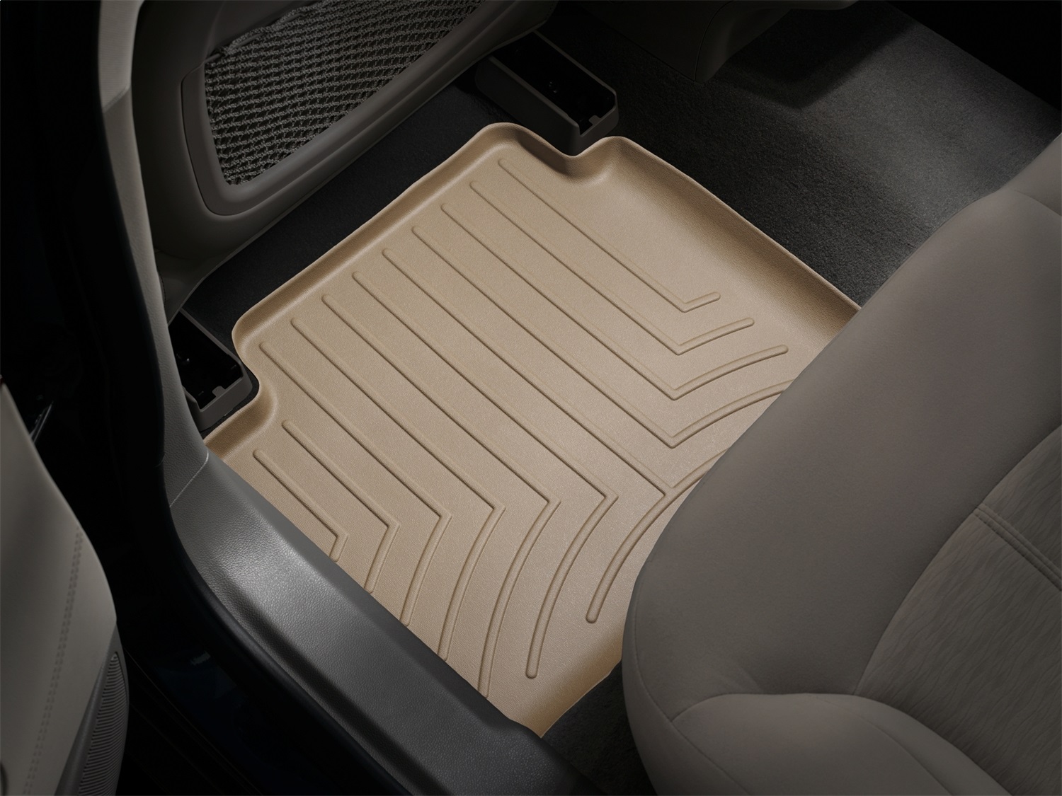WeatherTech FloorLinerTM DigitalFit; Tan; Rear; 2 Piece 451442 thumbnail 1