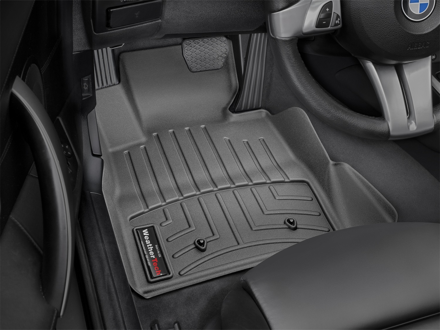 WeatherTech FloorLinerTM DigitalFit; Black; Front 448021 thumbnail 0