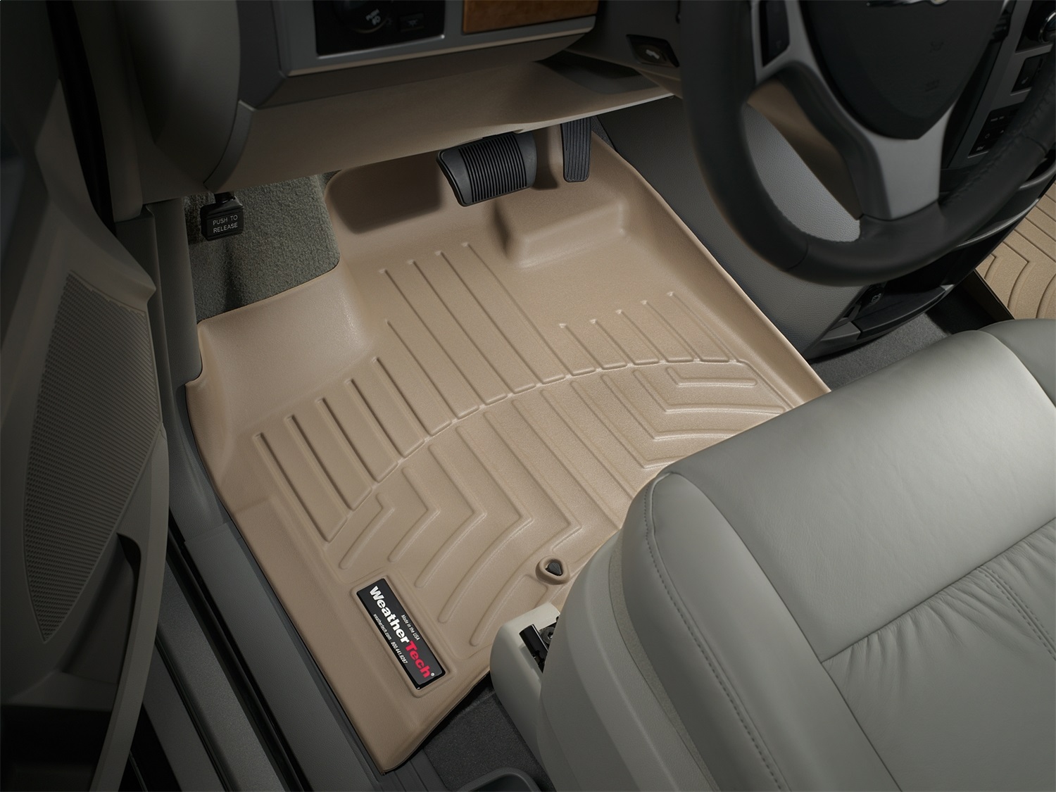 WeatherTech FloorLinerTM DigitalFit; Tan; Front 454211 thumbnail 1