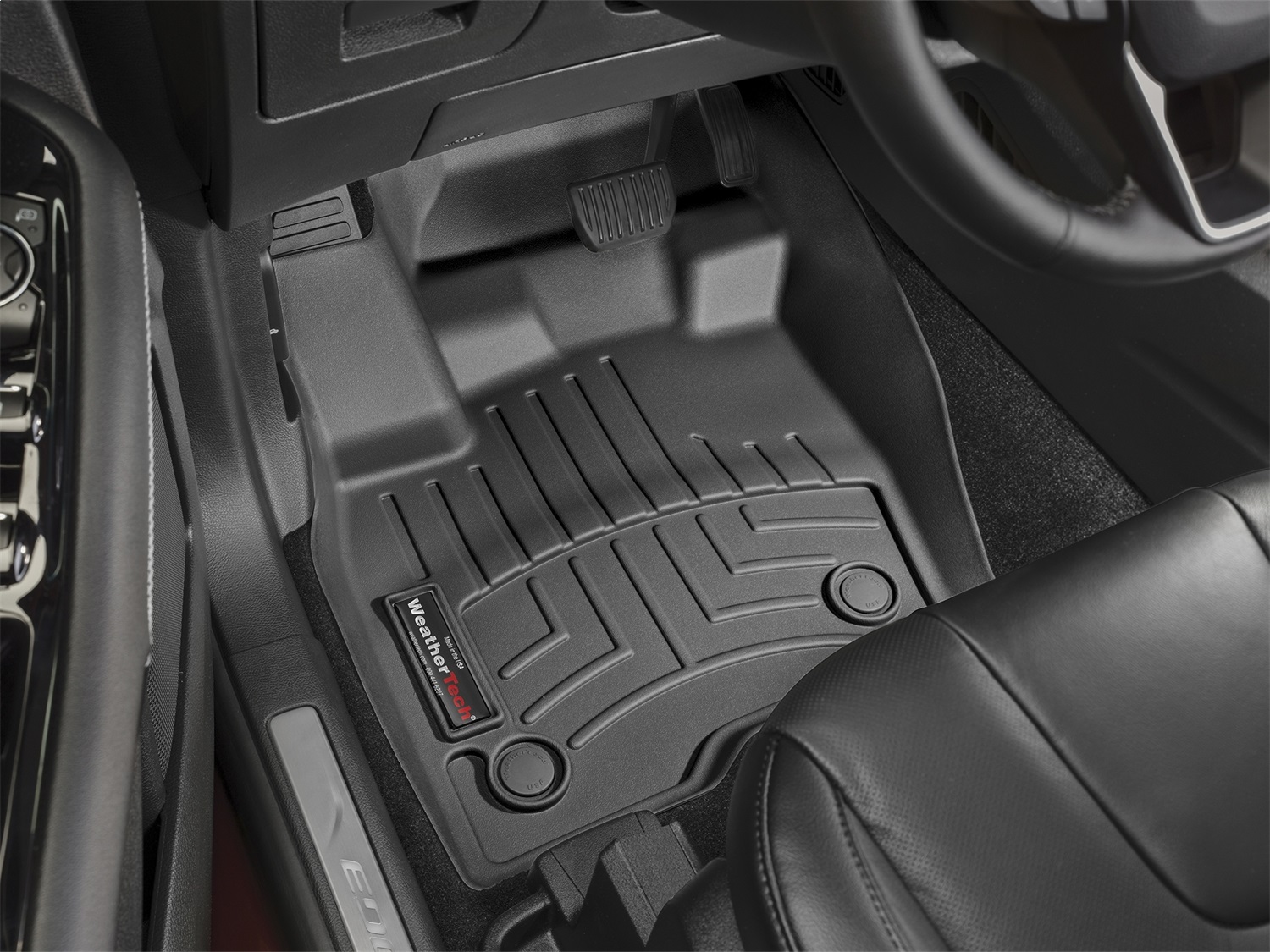WeatherTech FloorLinerTM DigitalFit; Black; Front 448151 thumbnail 1