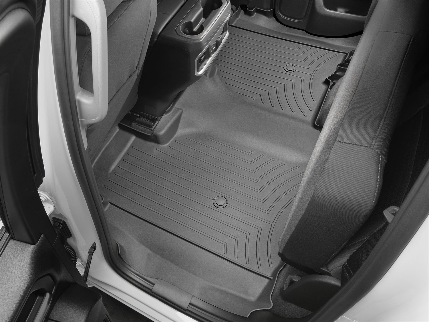 WeatherTech FloorLinerTM DigitalFit; Black; Rear 4414367 thumbnail 0