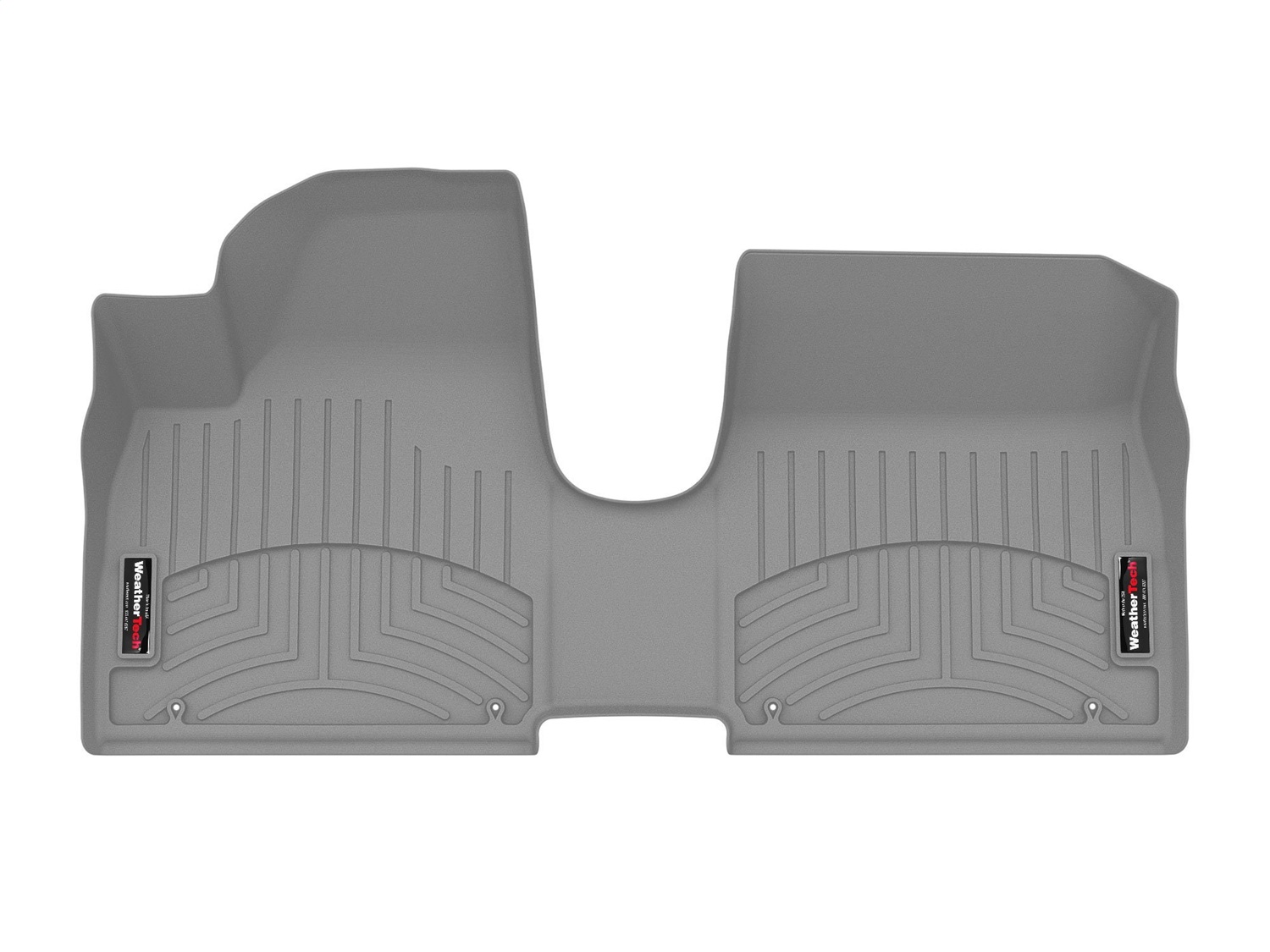 WeatherTech FloorLinerTM DigitalFit; Gray; Front; Over The Hump 4617201 thumbnail 0