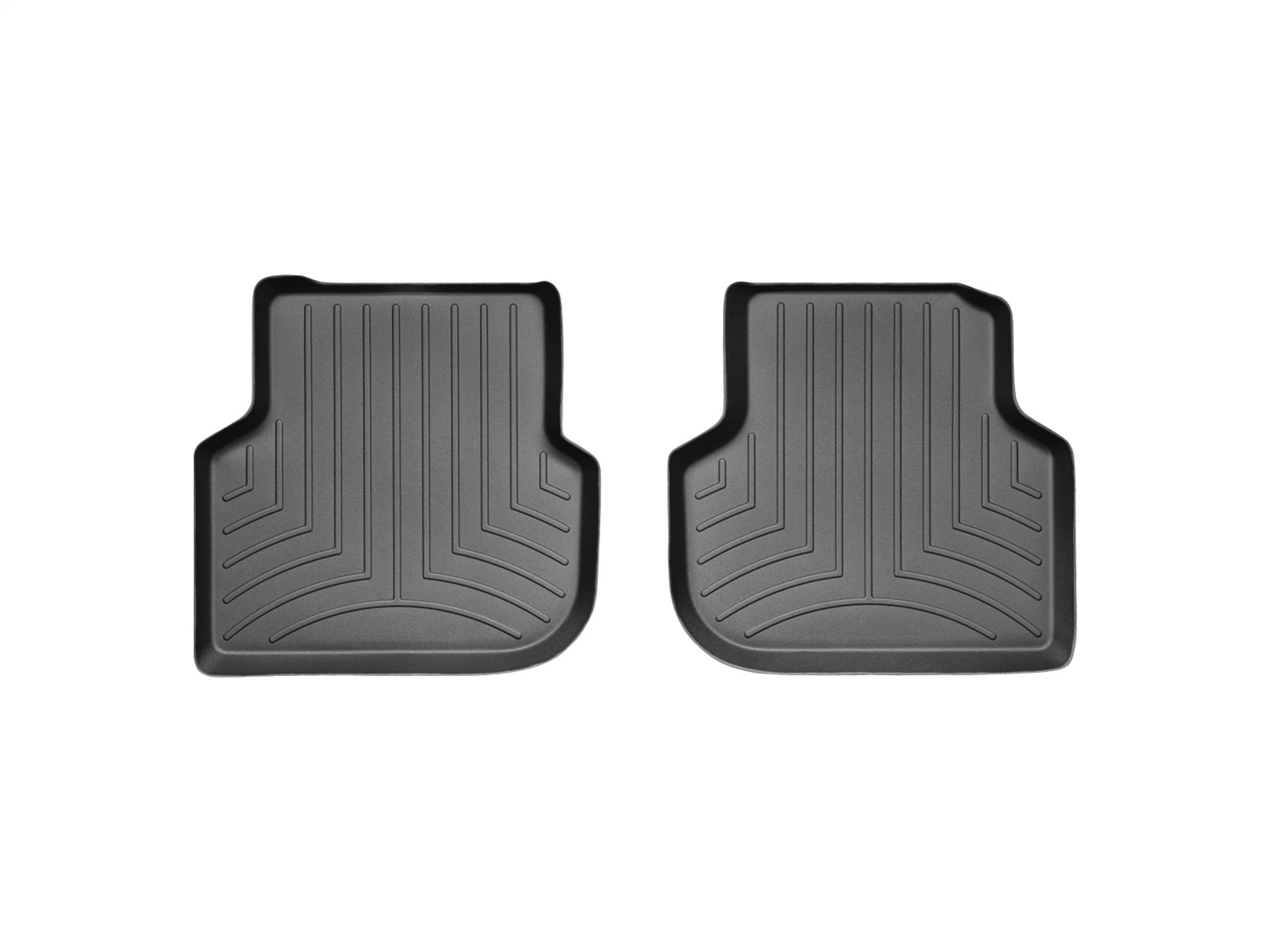 WeatherTech FloorLinerTM DigitalFit; Black; Rear; 2 Pieces 443382 thumbnail 0