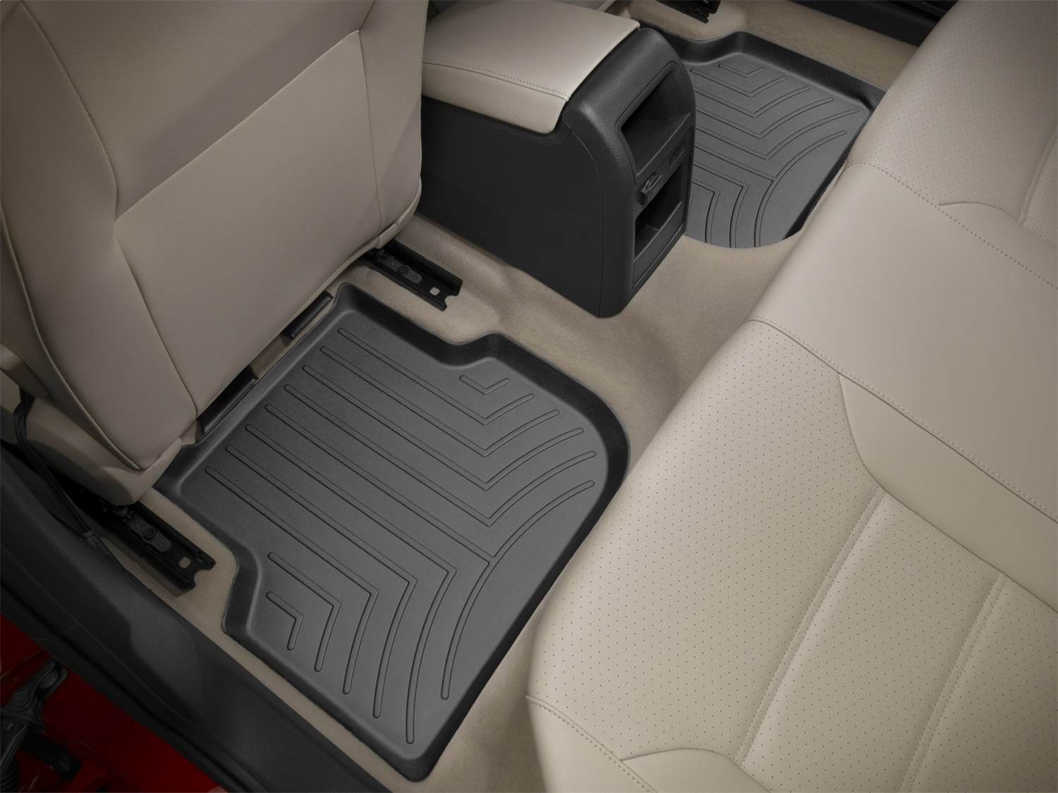 WeatherTech FloorLinerTM DigitalFit; Black; Rear; 2 Pieces 443382 thumbnail 1