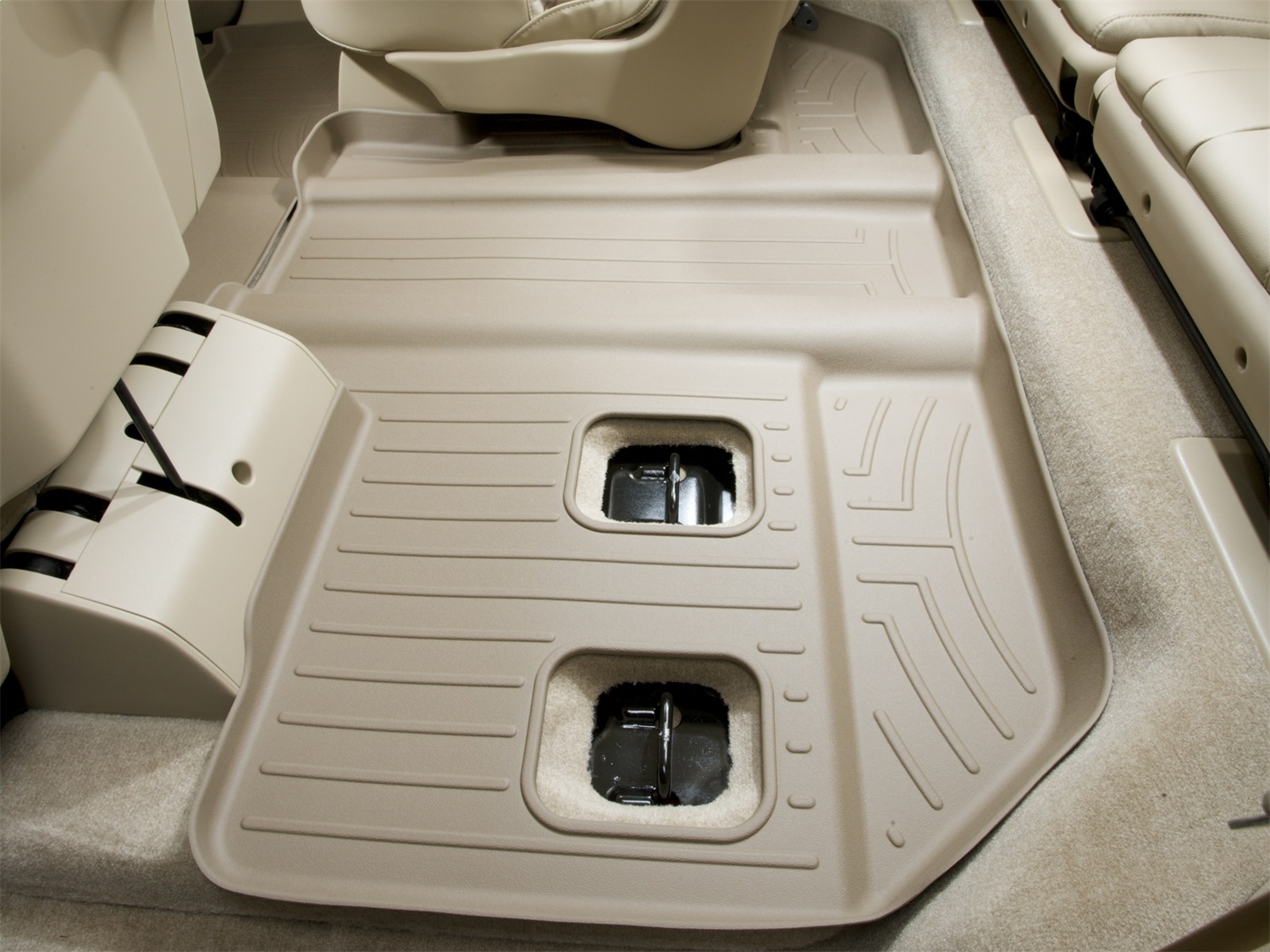 WeatherTech FloorLinerTM DigitalFit; Tan; Third Row 450665 thumbnail 1